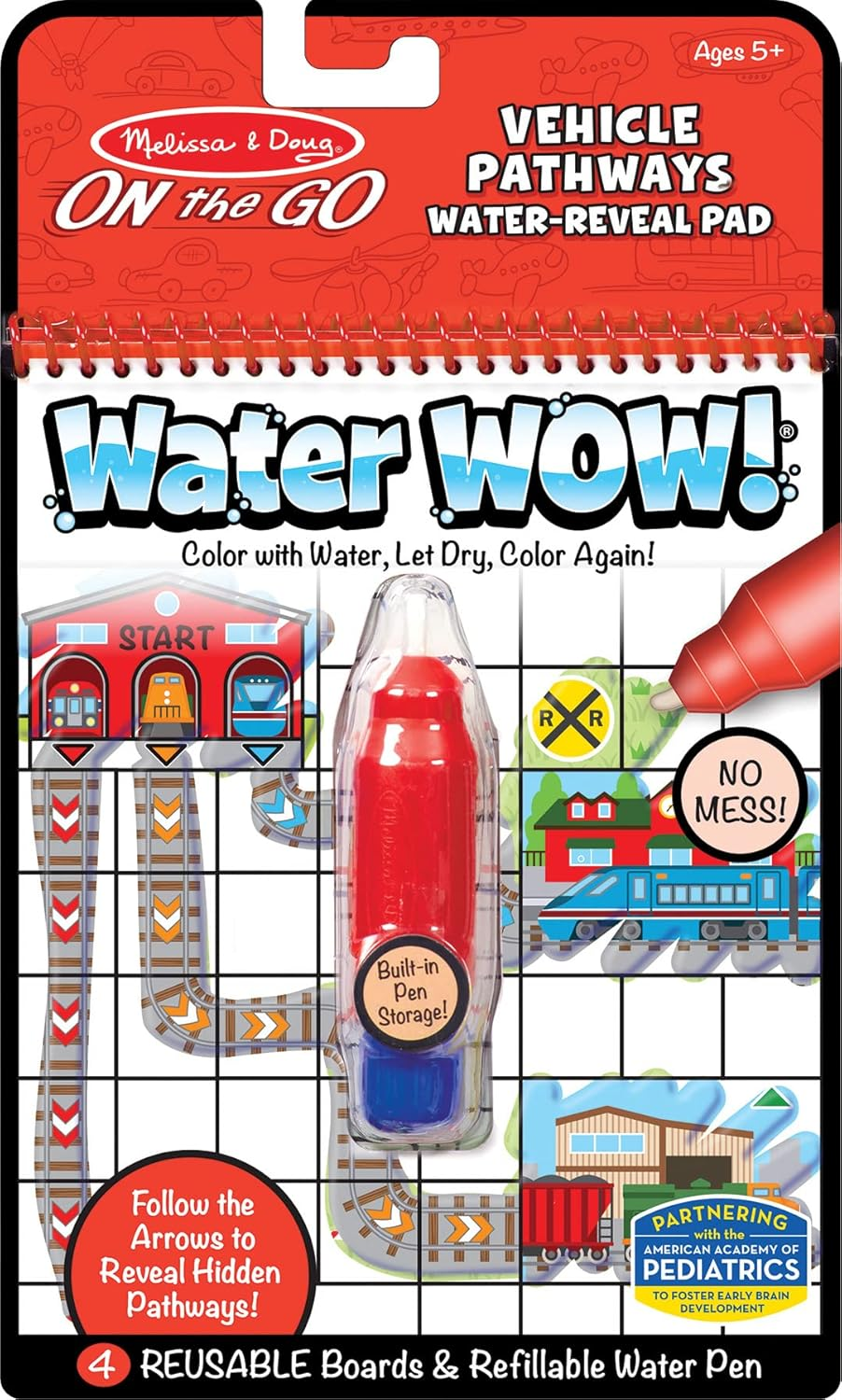 Melissa&Doug 40177 Water Wow Vehicle Pathways | Activity Pad | Travel | 3+ | Boy or Girl image number 6