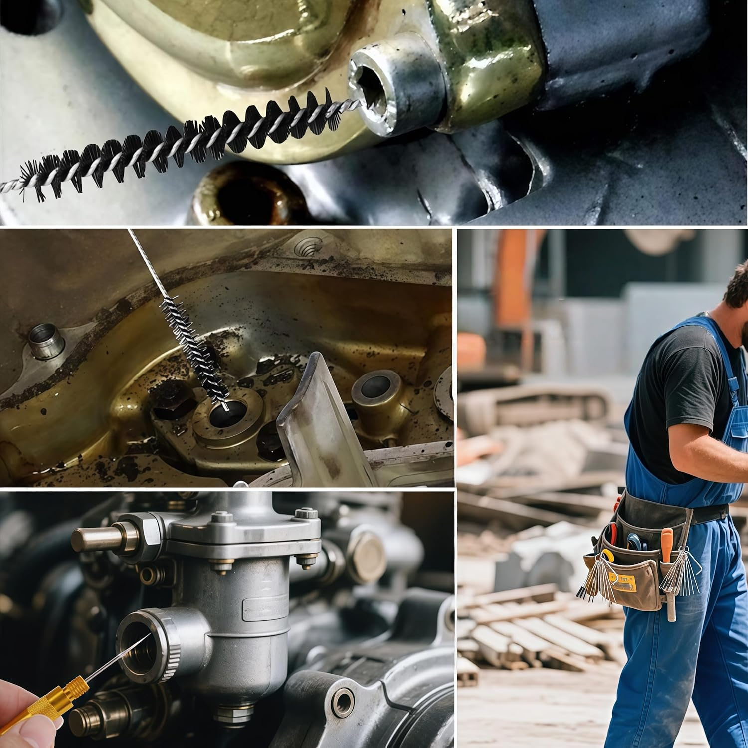 Carbon Dirt Jet Cleaner Carburetor,62 Pcs Welding Torch Tip Dirt Set Carb Jet Tool,Carb Cabon Jet Cleaner Remove Nozzle Paint Dirt Tattoo Tube,For Carbon Dirt Jet Nozzles Gas Orifice Engine Carburetor image number 3