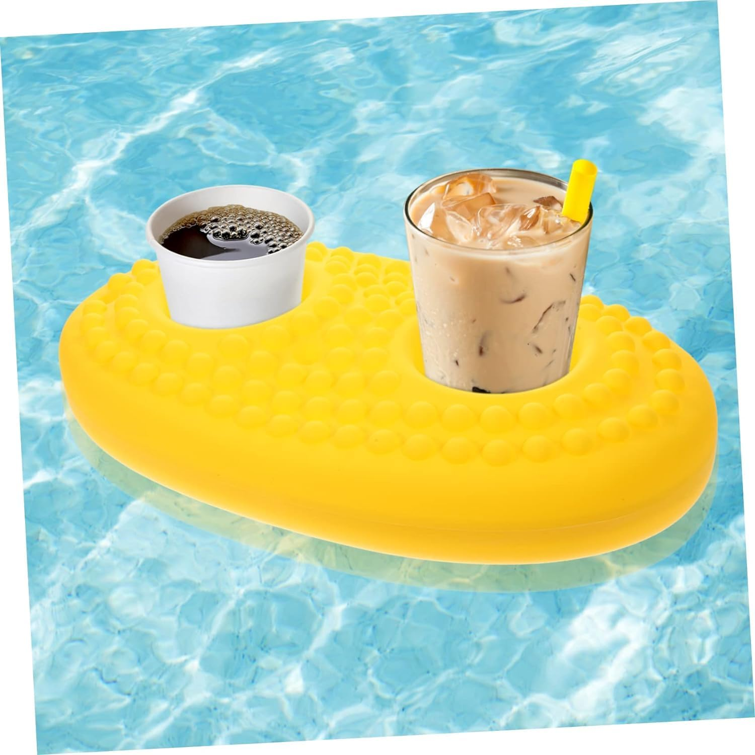 Pool Cup Base Beach Cup Holder Pools for Inflatable Toys for Pool Float Drink Caddy Summer Pool Party Favors Floating Drink Tray Floating Cupholders Pool Supplies Drinks