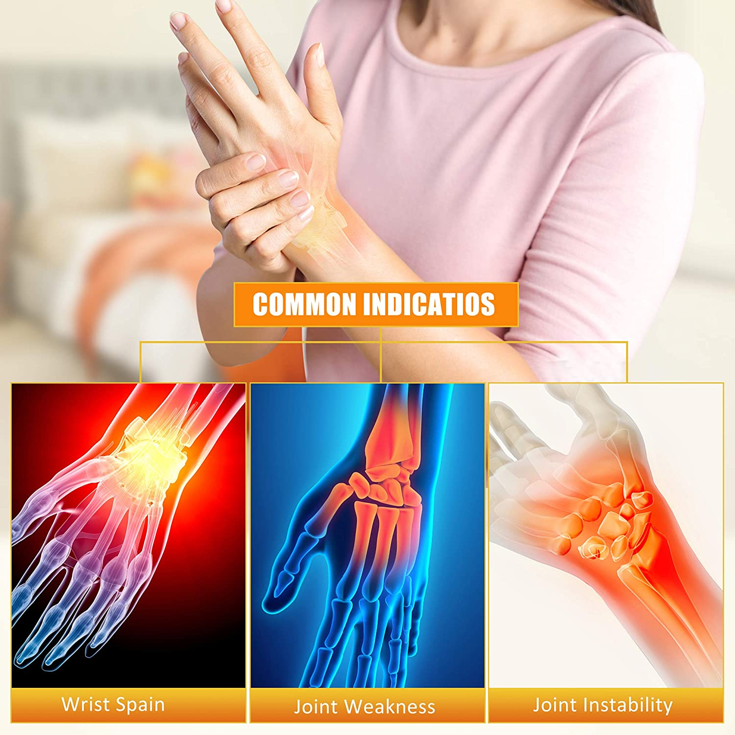 Updated 2021 Wrist Brace for Carpal Tunnel, Night Sleep Wrist Support Brace, Wrist Splint, Great for Wrist Pain, Sprain, Sports Injuries, Joint Instability, Suitable for Left and Right Hands image number 5