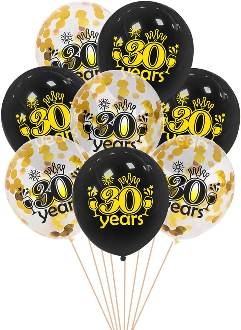 Buziba Happy 80Th Birthday Banner Black Gold Birthday Decorations Backdrop 80 Years Birthday Balloons Party Supplies Photography Background for Men Women (80Th) image number 3