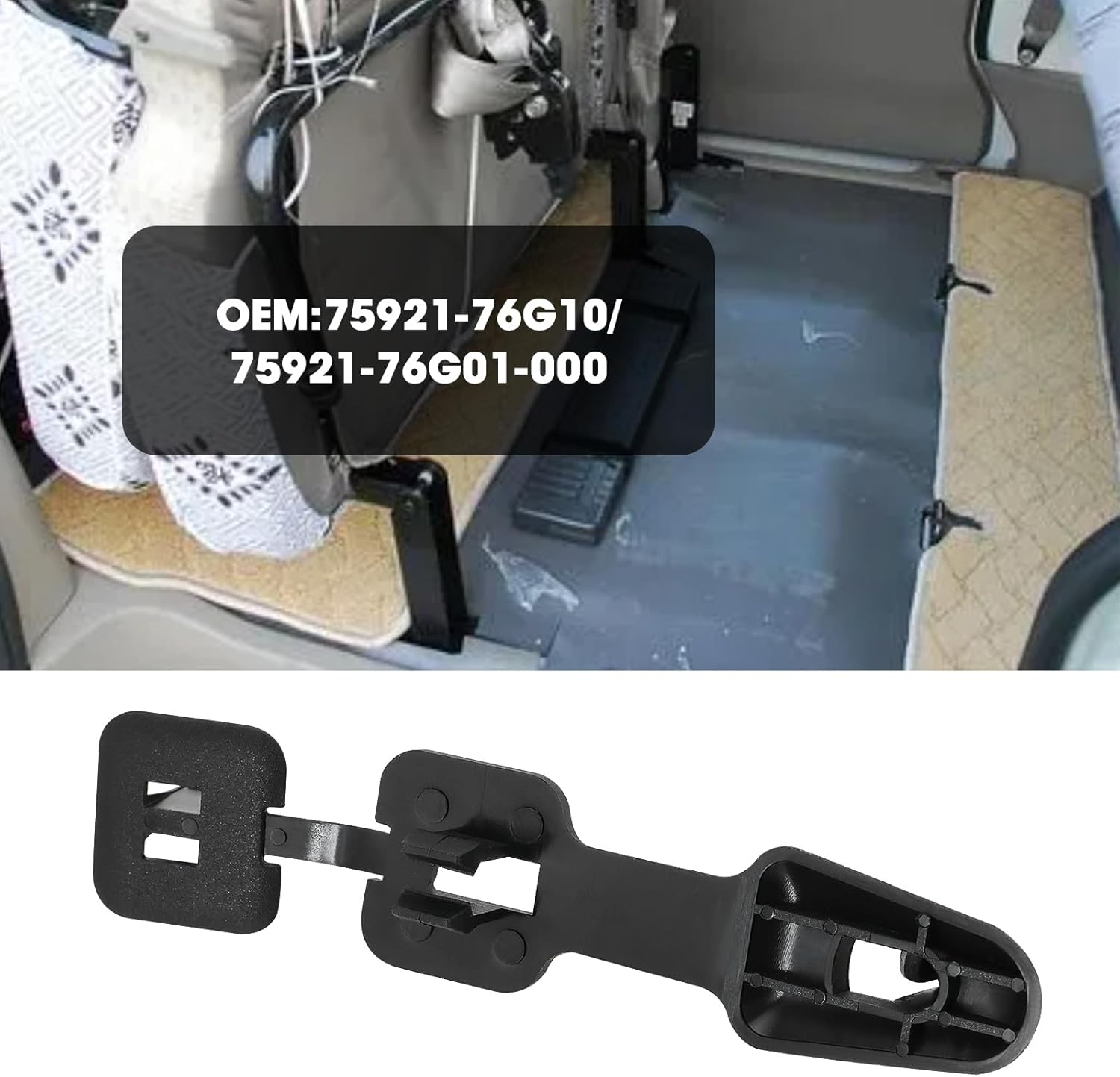 SG Store 2Pcs Interior Carpet Mat Clip Floor Mat Bracket Replacement Part 75921-76G10 75921-76G01-000 Compatible with Suzuki Black image number 1