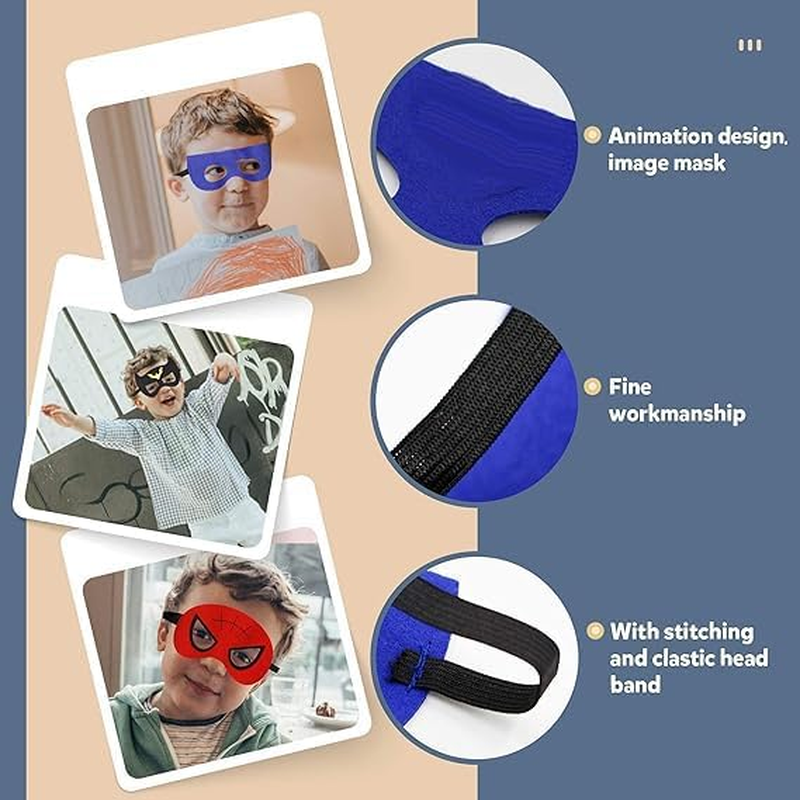 Kids Superhero Dress up Sets, Capes and MASK Costumes for Christmas, Birthday Party Gifts - Rd Pl image number 3