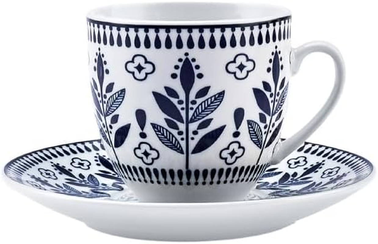 KARACA Peyker Turkish Coffee Cup Set for 6 People - 12 Piece Cups with Saucers - Small Bone China Espresso Set - Ideal for Serving Greek, Arabic Coffee (2.8 Fl Oz) image number 6