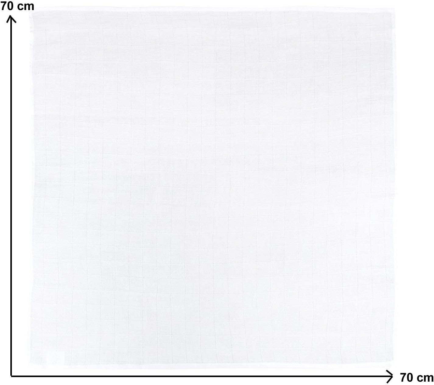 Dudu N Girlie 100 Percent Cotton Baby Muslin Squares, 72 Cm X 72 Cm, 12-Piece, White - Mint image number 6