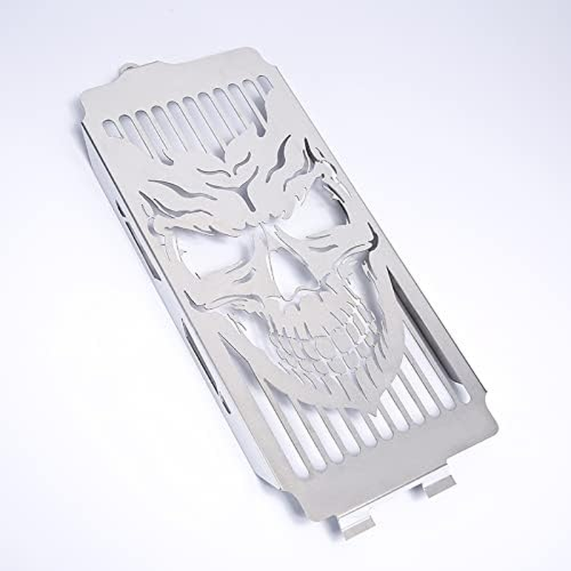 Motorcycle Chrome Skull Radiator Grill Cover Guard Protector for Honda Shadow ACE VT400 VT750 1997-2003 Spirit 750 2001-2008 image number 4