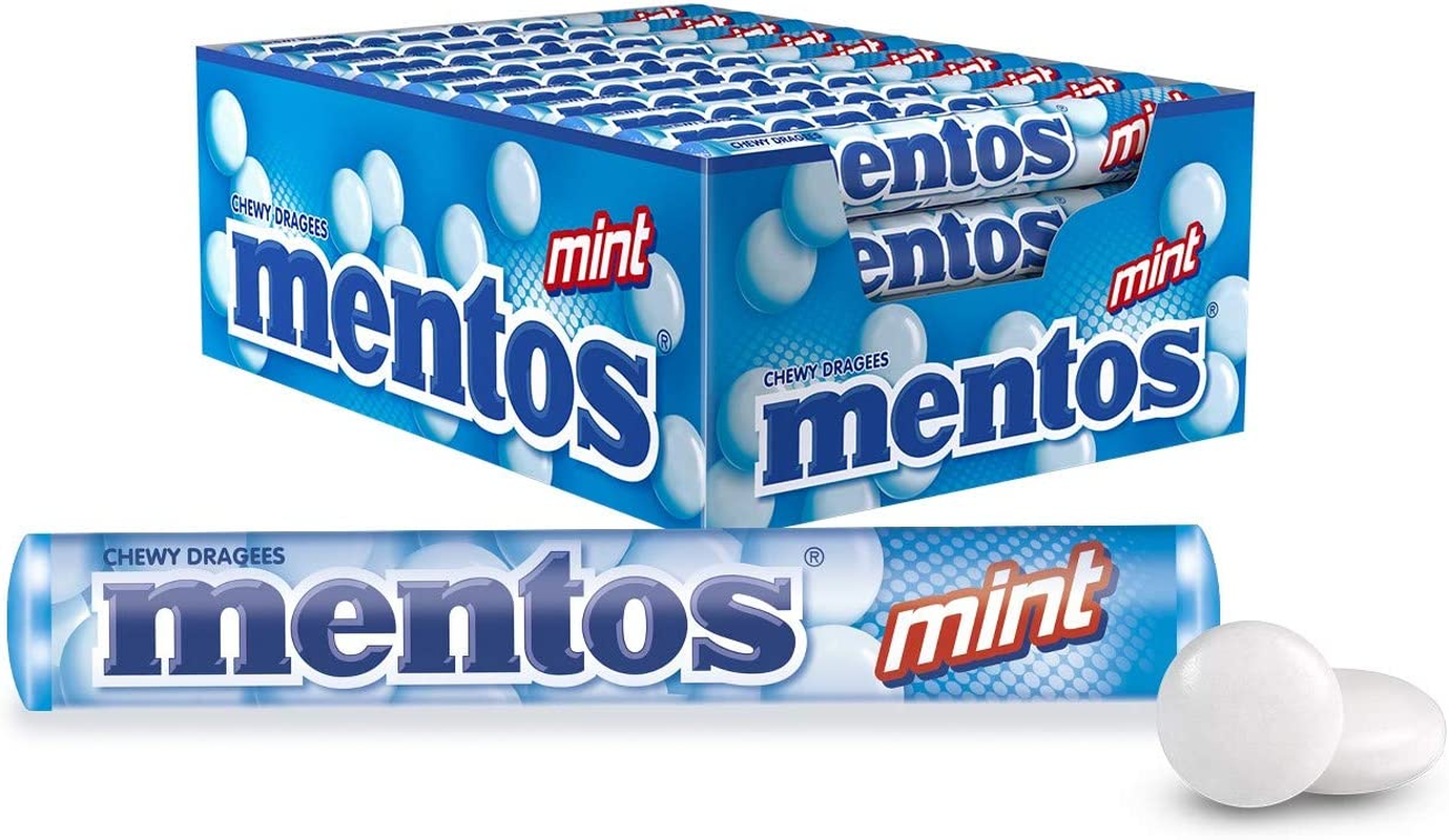 MENTOS Spearmint Candy Roll, 40 Rolls, 40 X 37.5G