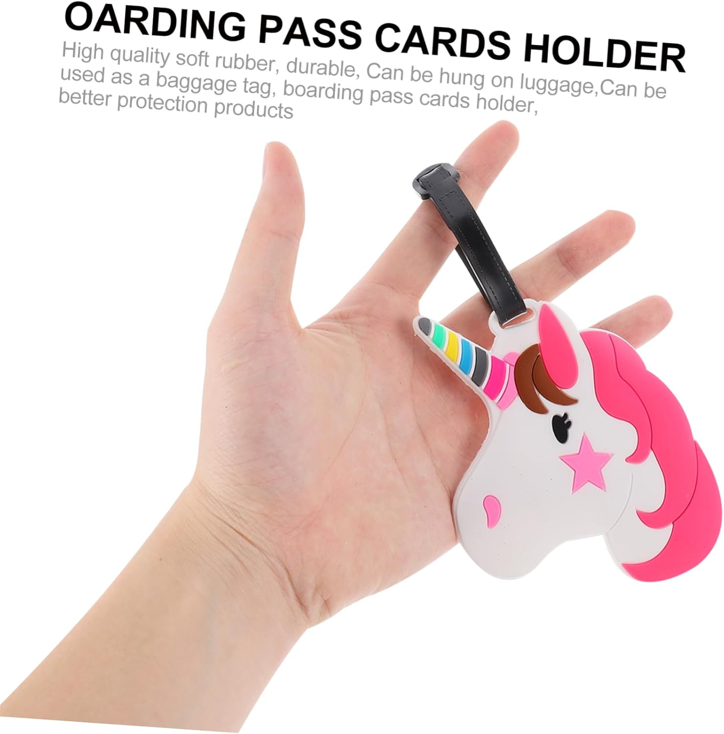 FOMIYES 5Pcs Creative Luggage Tags Set for Travel Suitcase Tag Strap Connector Unique Design Baggage