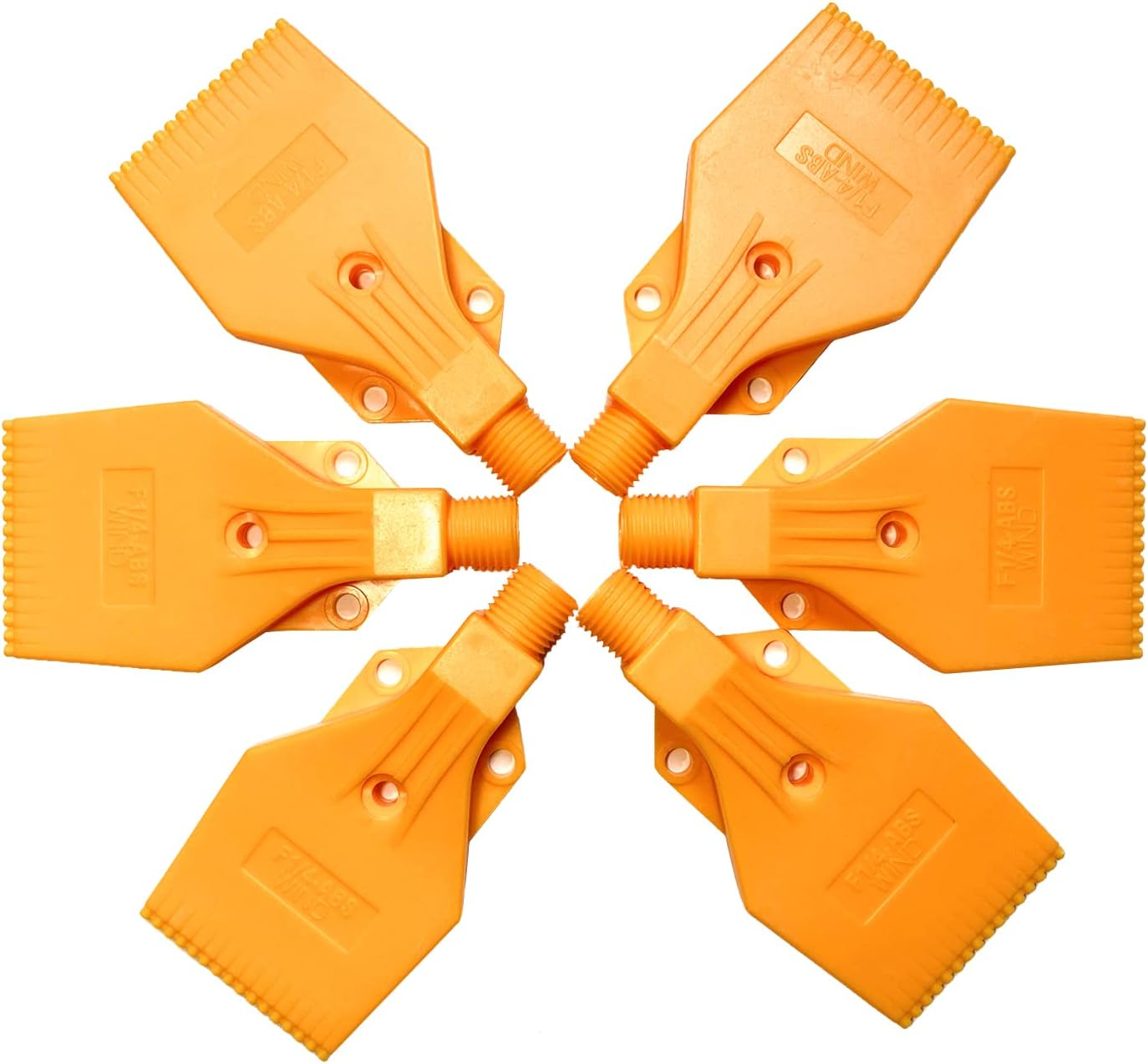 Western Eagle Workshop Blowing 6 PCS Wind Nozzle G1/4 Male, Flat Air Nozzle Orifice, ABS Air Wind Nozzle for Compressed Air Machine Accessory, to Dust Removal, Air Drying