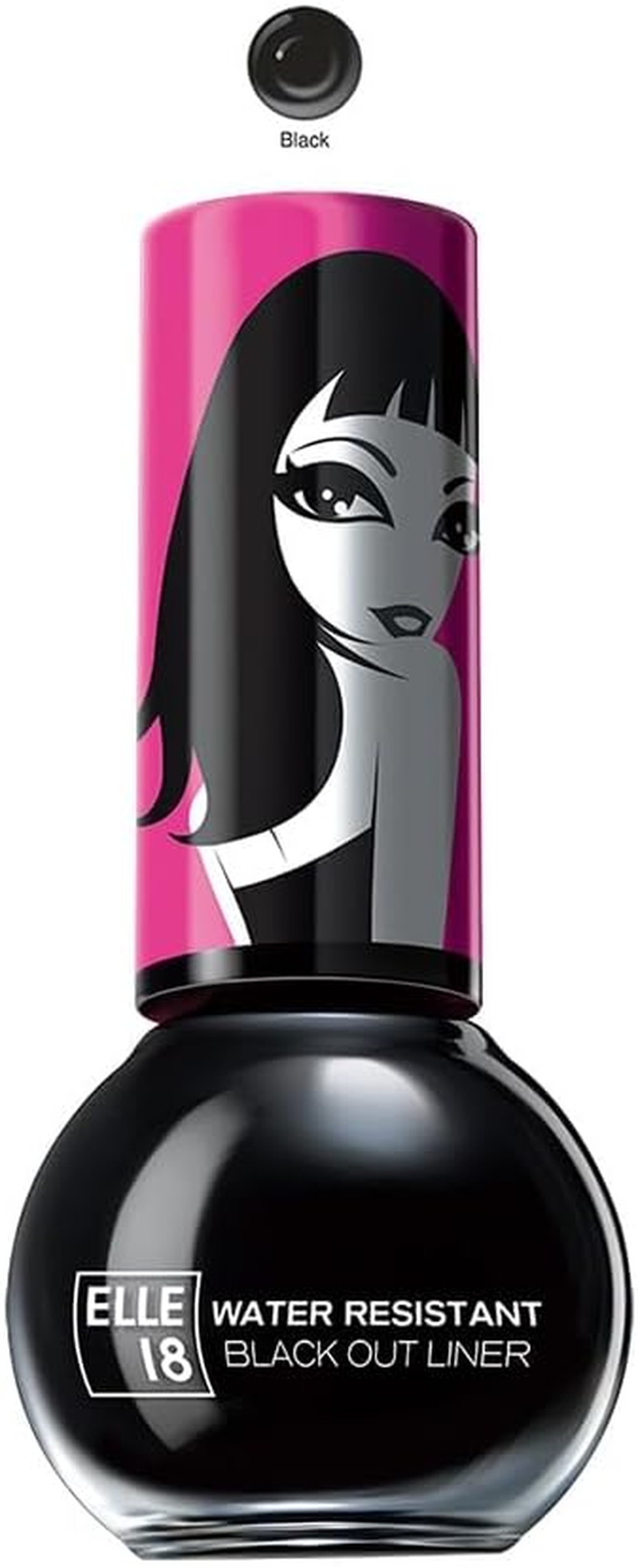 Elle 18 Water Resistant Black Out Eye Liner|| Black|| 5 Ml