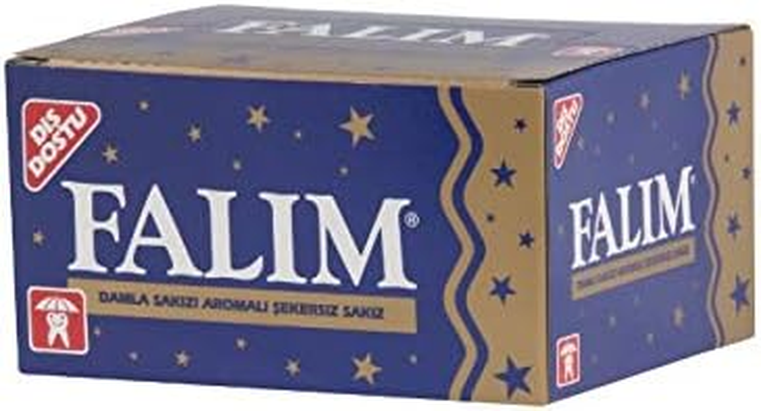 Falim 100 Pieces Mastic Flavoured Sugar Free Chewing Gum-Damla Sakizli- Jawline Chewing Gum