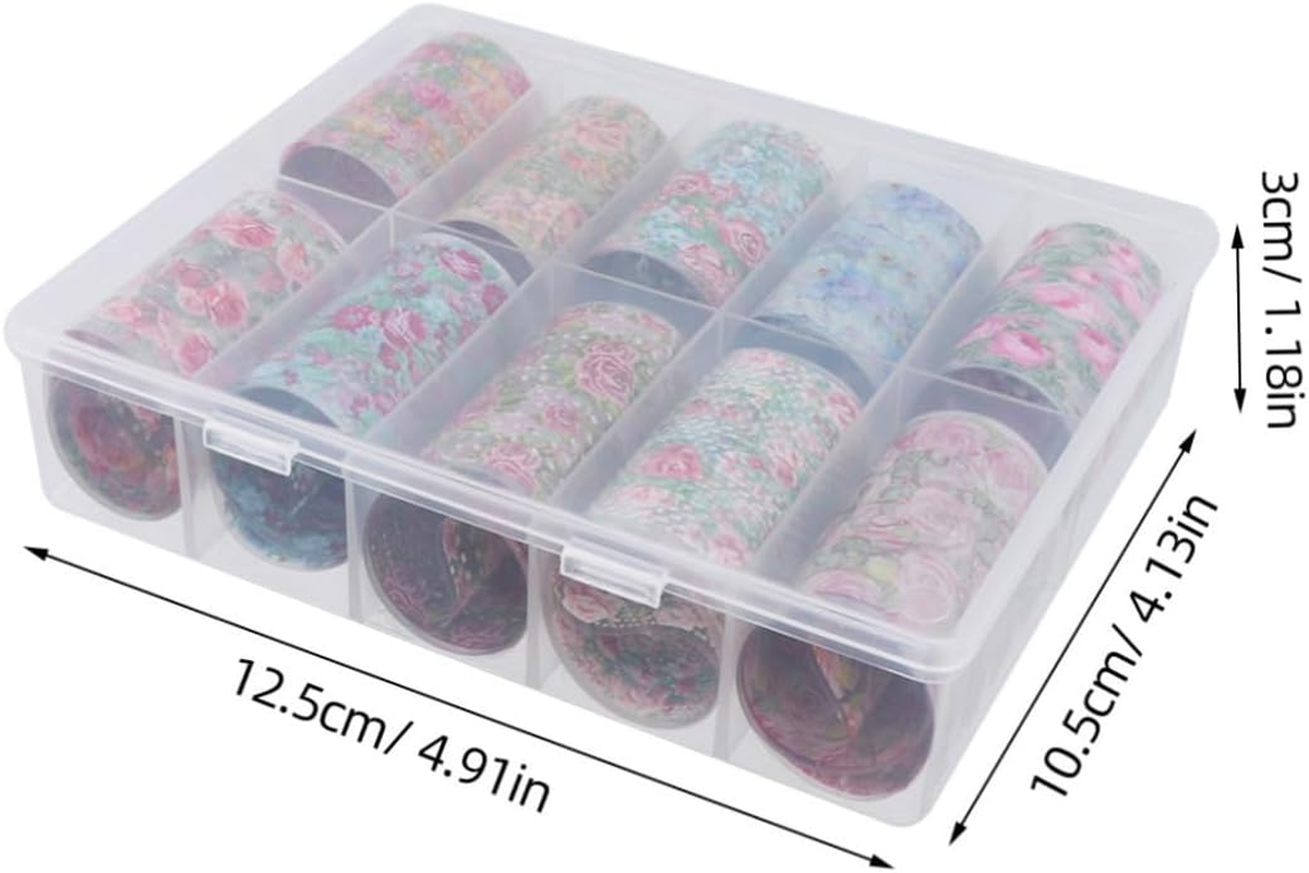 Mikinona 10 Sheets Flower Nail Art Stickers Christmas Nail Decals Women DIY Manicure Pastes for Party - Assorted Color image number 4