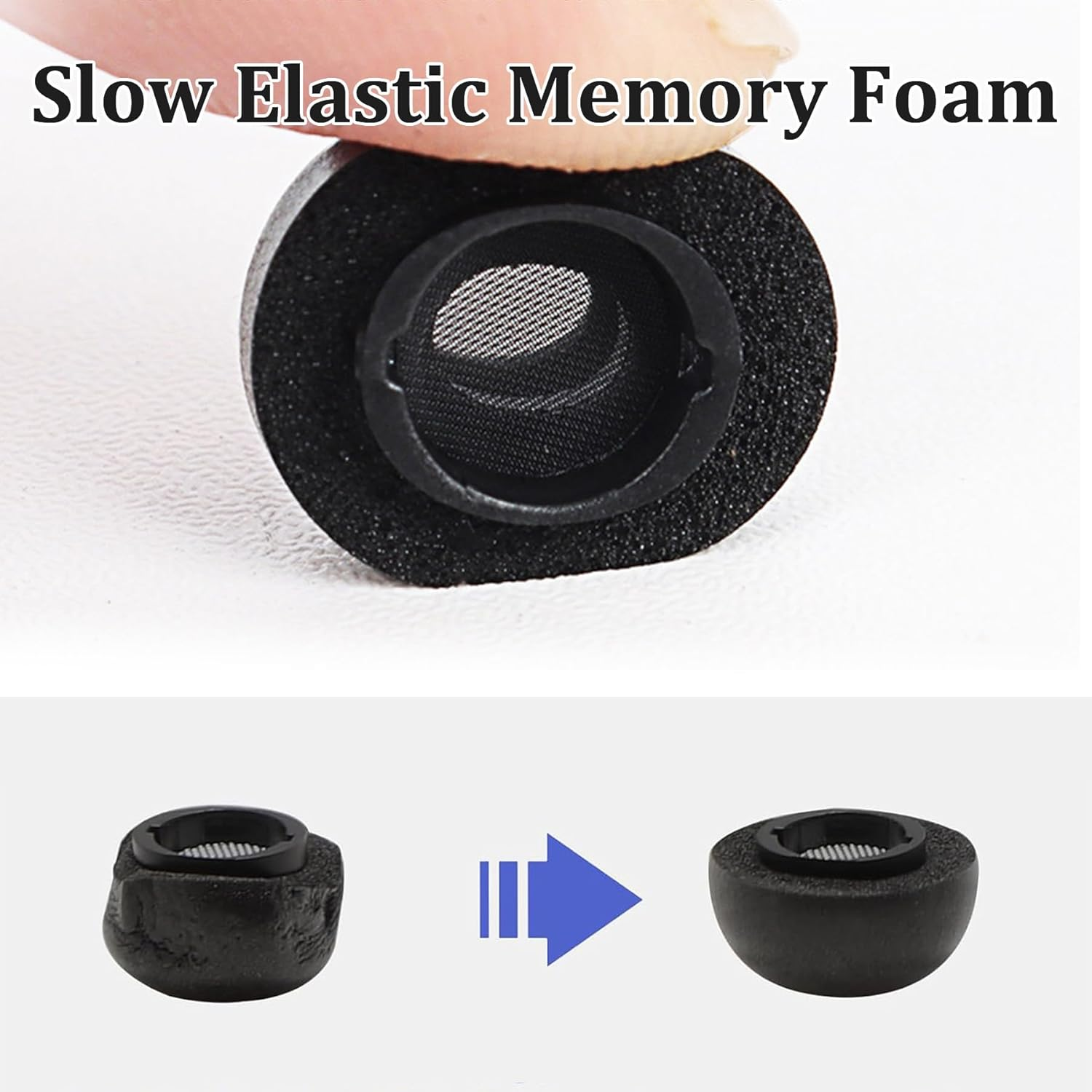 Umvowuxa Galaxy Buds 3 Pro Memory Foam Ear Tips Replacement Comfortable Soft Sound Isolating Ear Tip Covers Ear Tip Accessories Compatible with Samsung Galaxy Buds 3 Pro (3 Pair/Black) image number 1