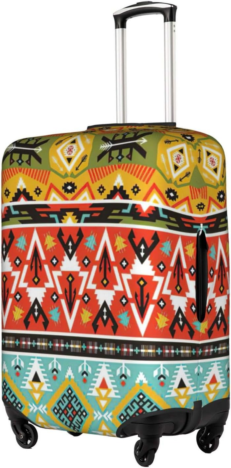 Odddot Bohemian Feather Print Travel Luggage Cover,Suitcase Protector Cover, Washable Baggage Covers,For 18-32 Inch Luggage, Bohemian Feather, Large image number 2