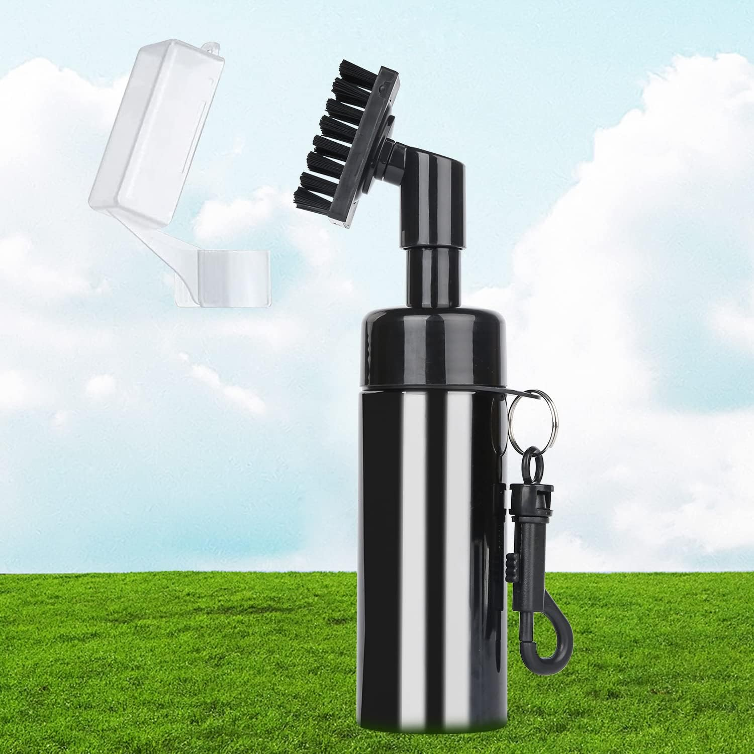 SAVITA Golf Club Cleaning Brush with Nozzle, Lightweight Portable Water Spray Golf Cleaning Tool Long-Lasting Nylon Golf Brush Cleaner Brush for Outdoor Golf Exercise image number 4