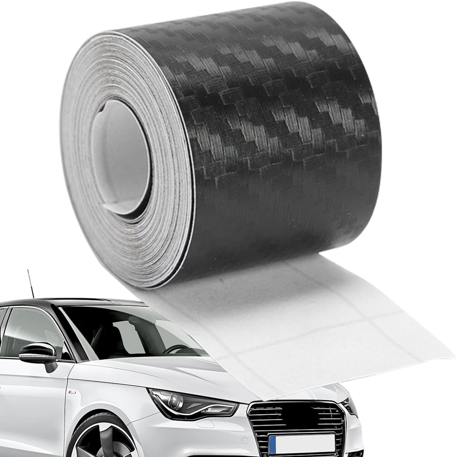 Carbon Fiber Film, Detailing Film Car Tape Wrap Stickers, Waterproof -Adhesive Twill Weave Sheet Sticker, Anti-Scratch Sticker for Car Dashboard, Bumper Swan-Au