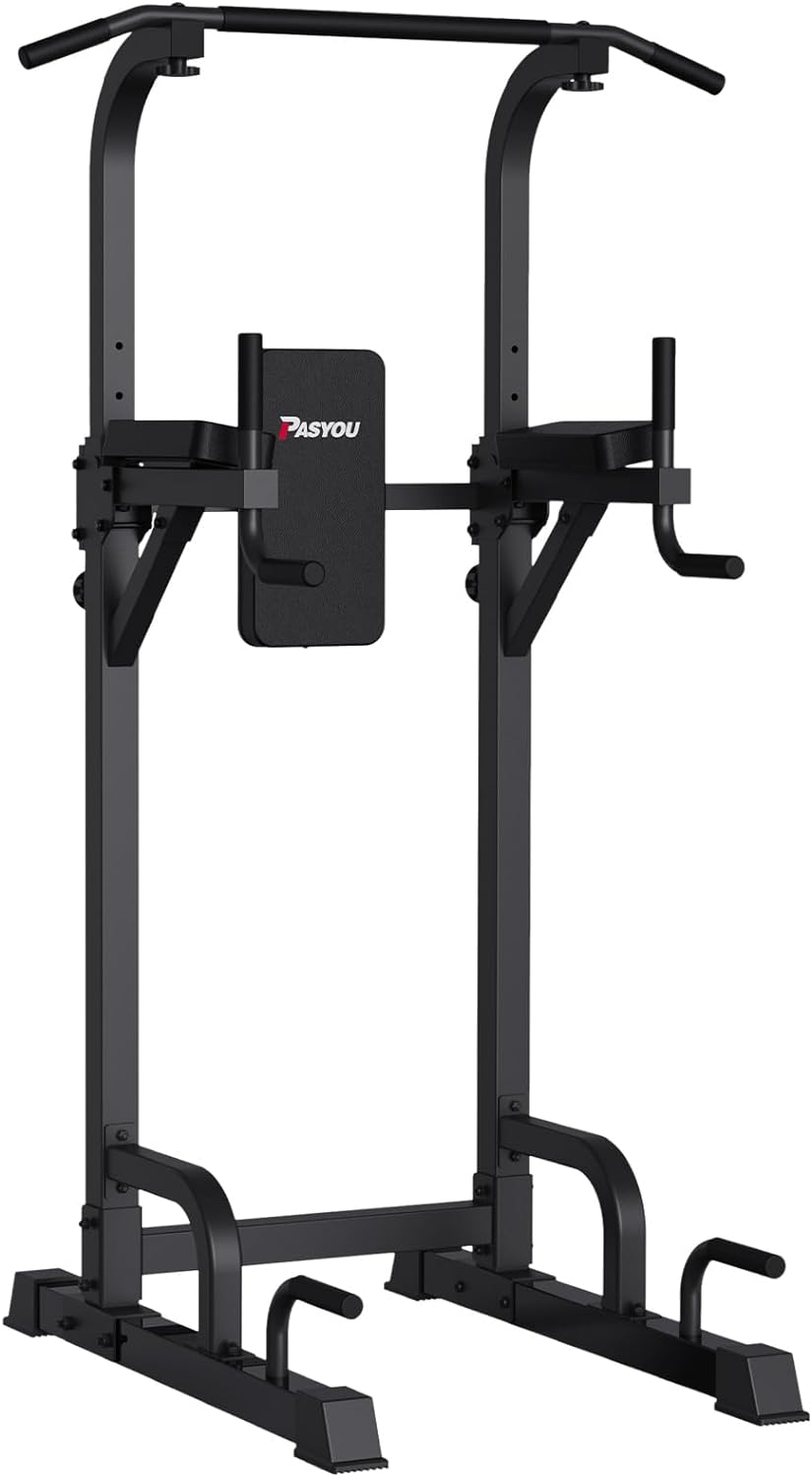 PASYOU Power Tower Pull up Bar Stand 9 Levels Adjust Workout Dip Station for Home Gym Strength Training Equipment Max Load 300KG image number 6
