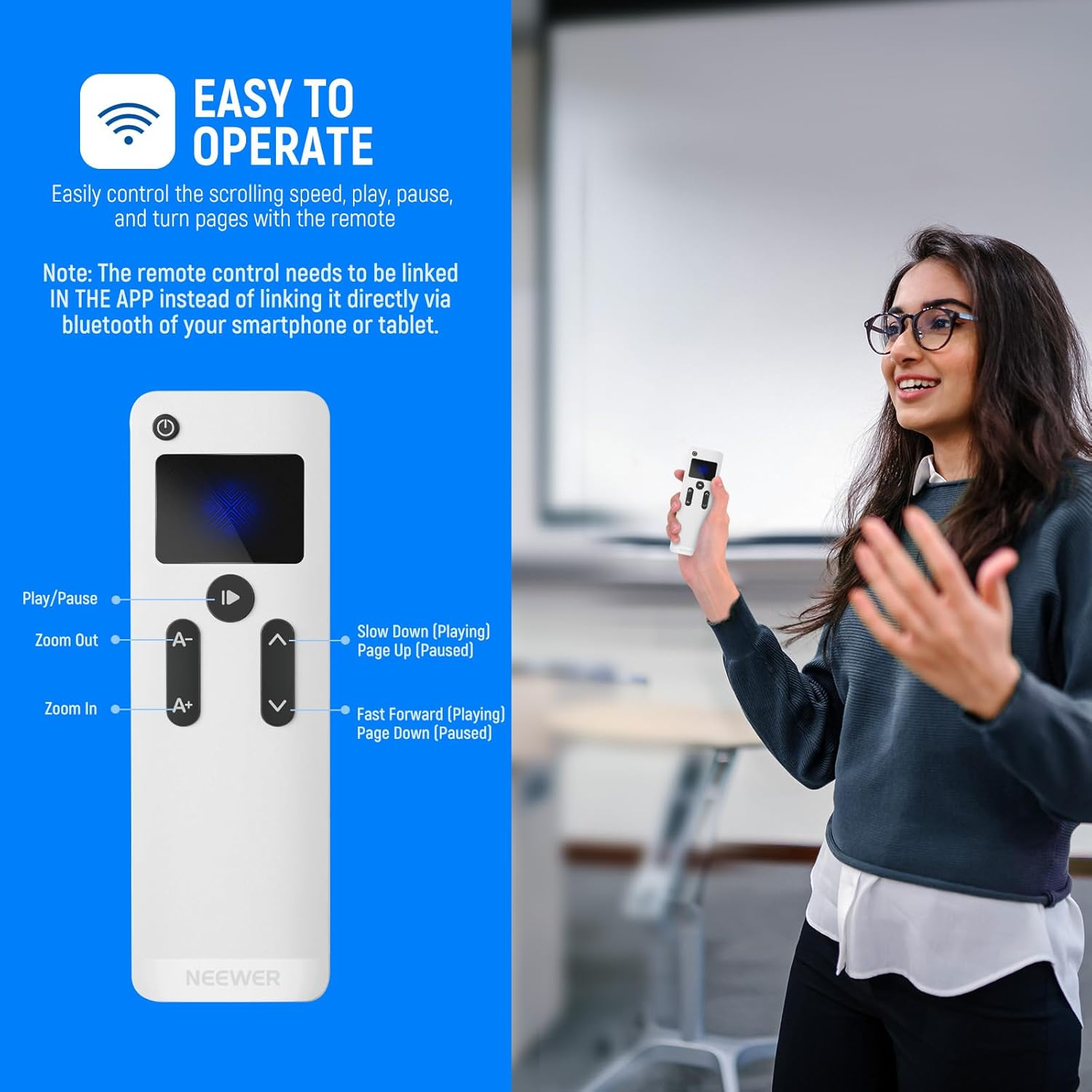 NEEWER X12 14" Aluminum Alloy Teleprompter Compatible with Iphone Ipad DSLR Cameras Phone Tablet with Remote Control Carry Case Cleaning Cloth, APP Control for Ios/Android Online Teaching/Streaming image number 1