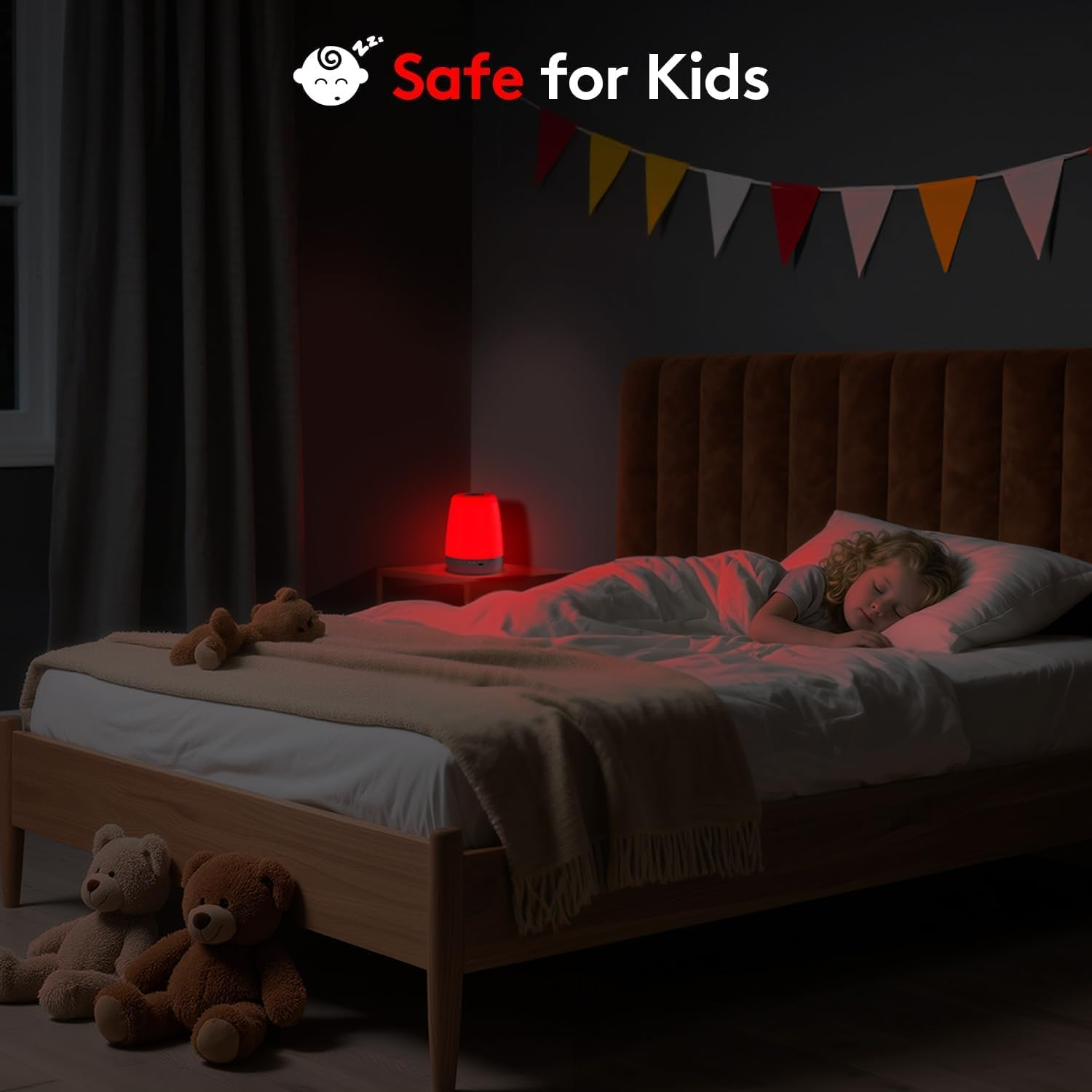 XKETA Red Light Sleeping Therapy: Pure 670Nm Narrowband Wavelength Night Lamp - Naturally Promote Melatonin for Adults Sleeping Better - 2000Mah Cordless Compact Size for Travel Jet Lag Relief image number 1