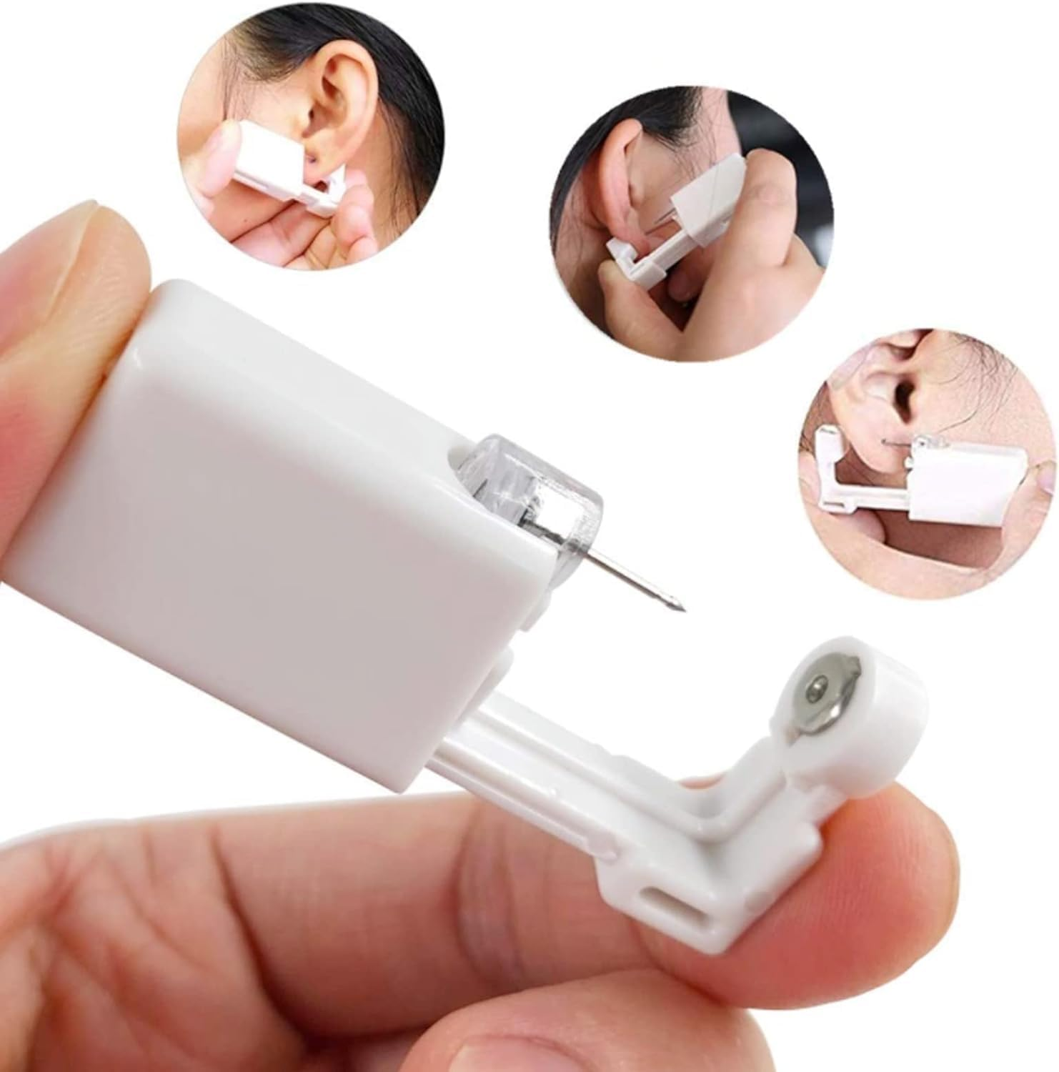 Ear Piercing Kit - 12PCS Portable Gun Set with Stud Earrings, Safety Tool for Men and Women image number 1