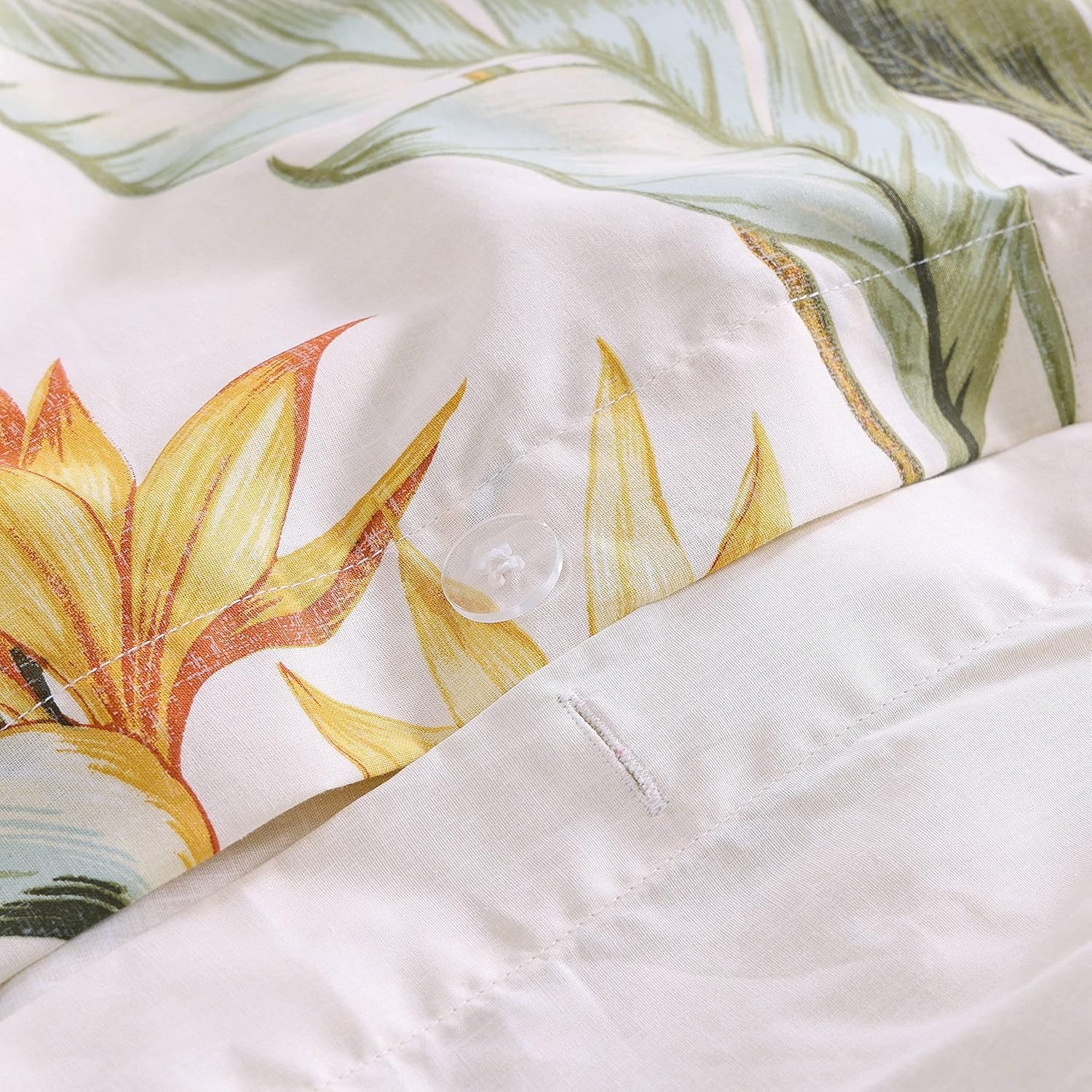 Tommy Bahama - Queen Duvet Cover Set, Cotton Bedding with Matching Shams & Button Closure, All Season Home Decor (Birds of Paradise Off-White, Queen) image number 1