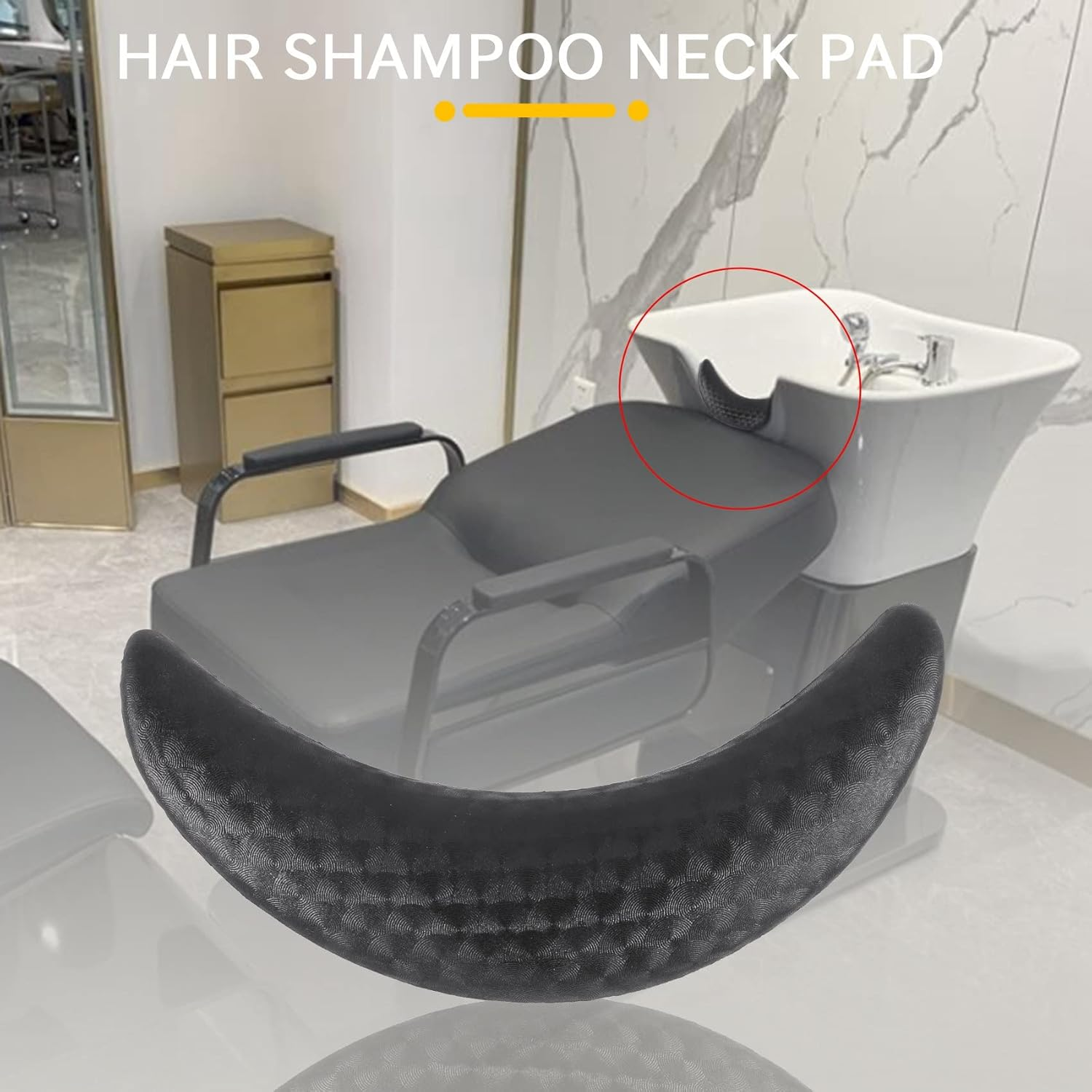 Anlayliay Beauty Salon Hair Washing Sink Cushion Shampoo Bowl Gel Neck Cushion Hair Cleaning Headrest Pillow Home Use Barber Tool image number 5