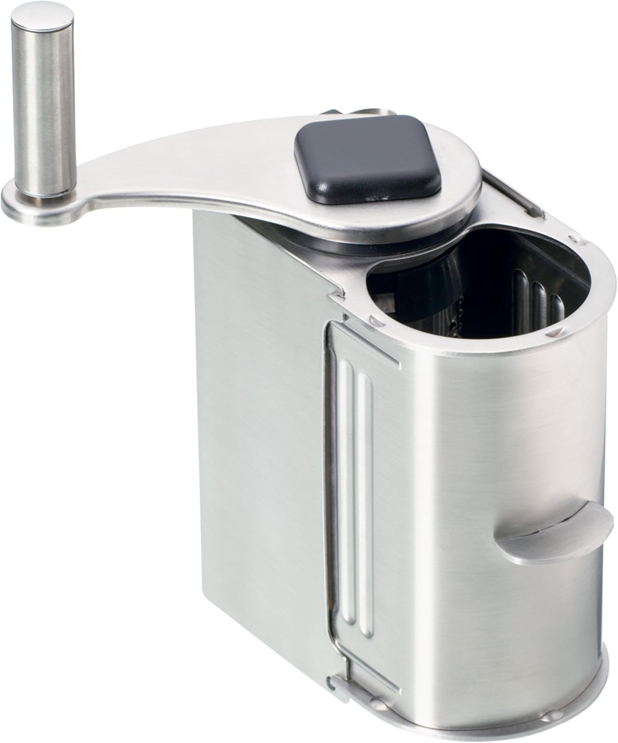 Kitchencraft World of Flavours Rotary Action Parmesan Cheese Grater, Stainless Steel