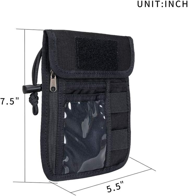 EXCELLENT ELITE SPANKER Passport Holder Neck Pouch RFID Blocking Travel Neck Wallet ID Card Organizer Pouch with Neck Lanyard, Black, Travel Wallet - Grey image number 4