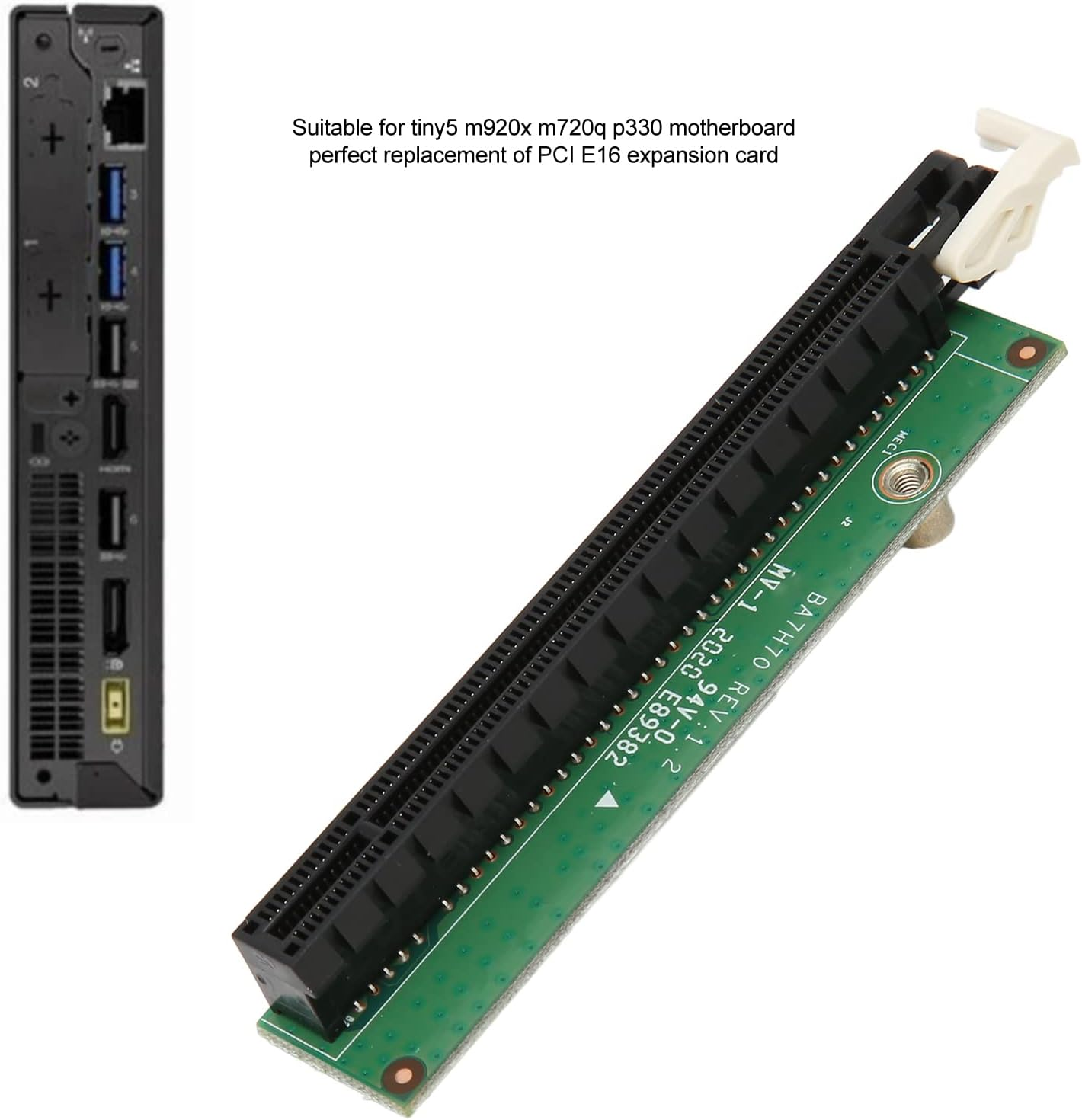 Dpofirs 01AJ940 Pcie Expansion Graphic Card Adapter Board, Supports Tiny5 M920X M720Q P330, Compatible with Rx560 P1000 P620 P600 Rx460, Plug and Play, Pcie X16 Interface