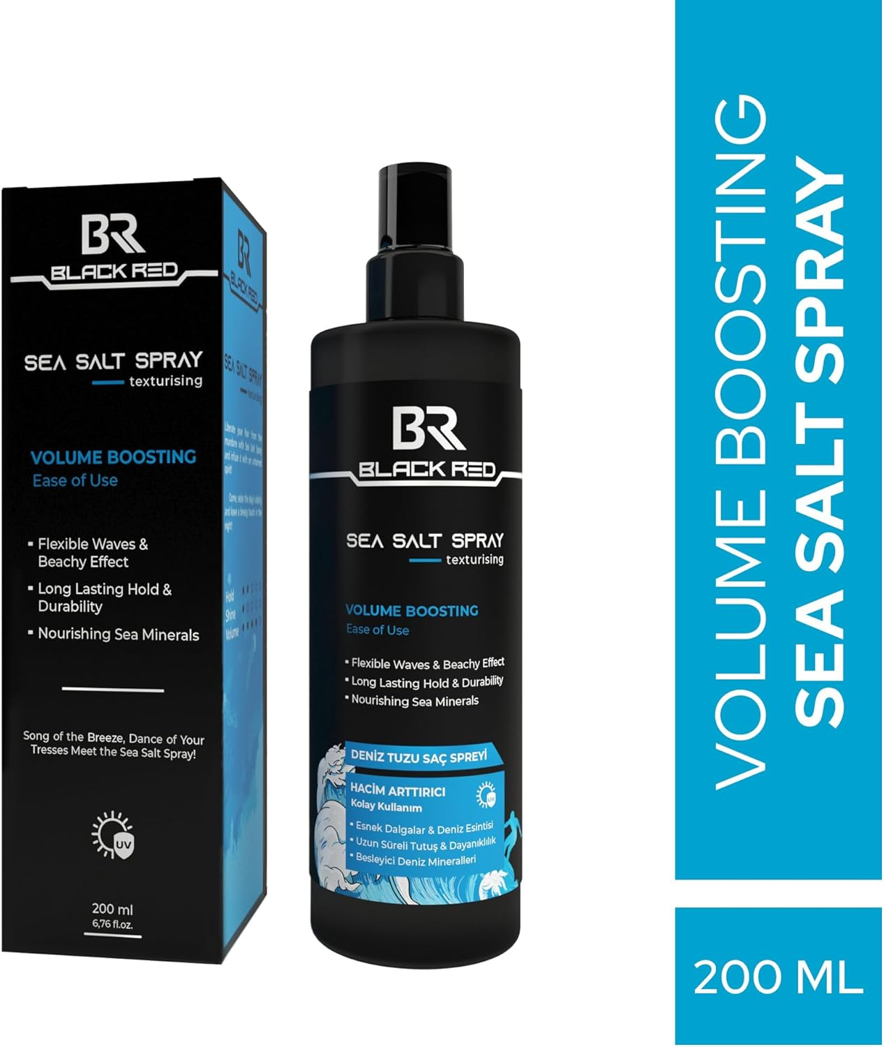 Black Red&reg; Beach Matt Texture Sea Salt Hair Spray, Medium Hold, UV Protection, 200 Ml image number 5