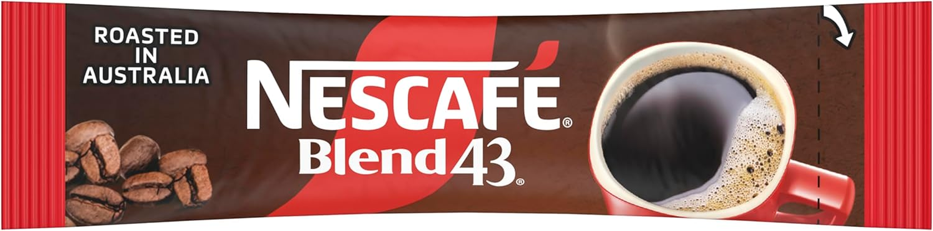 NESCAF&Eacute; Blend 43 Australian Made Instant Coffee Stick Packs, 100% Natural, Single Serve (1000 X 1.7G), 1.7Kg image number 1