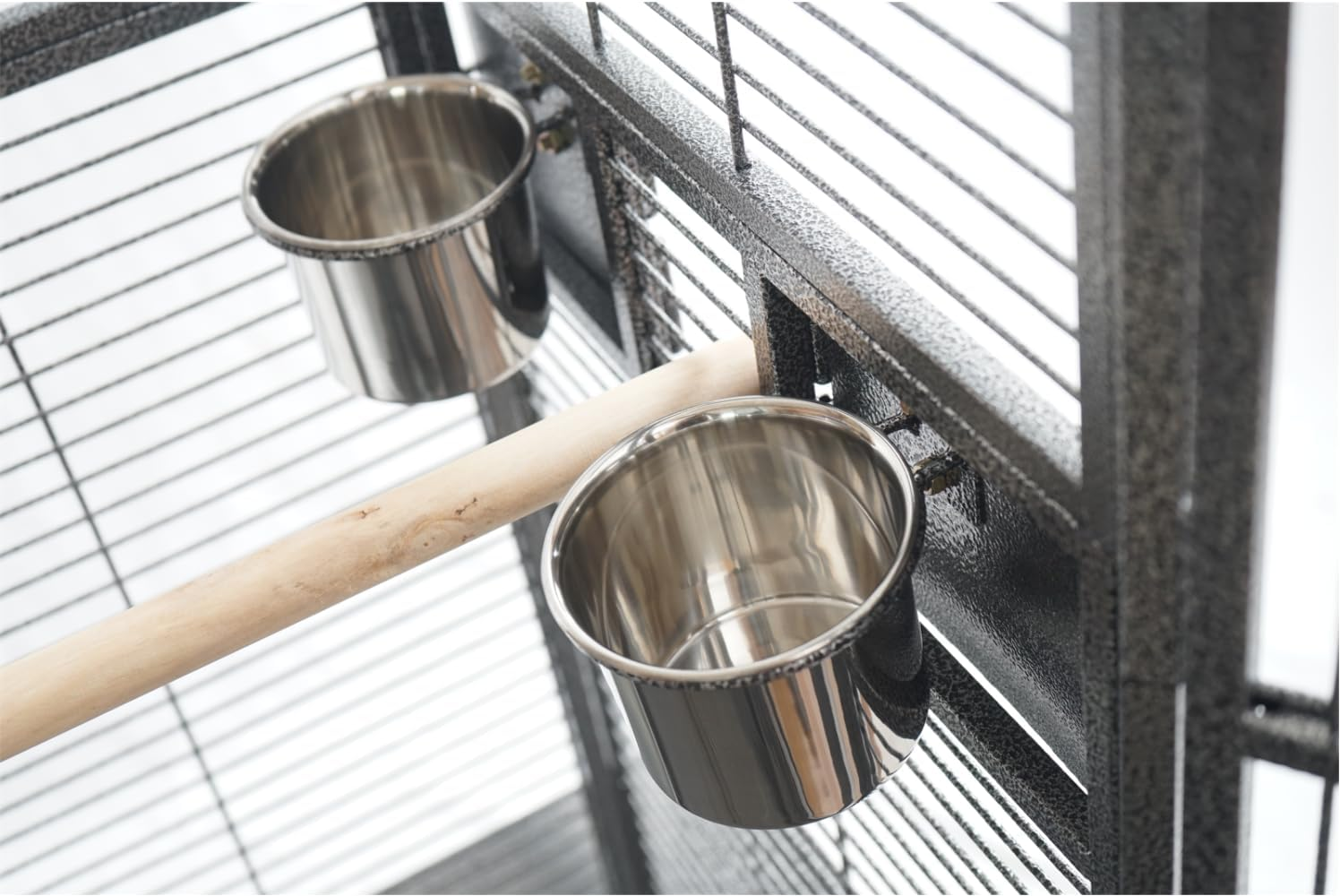 YES4PETS 161 Cm XL Corner Bird Cage Pet Parrot Aviary Perch Castor Wheel image number 2