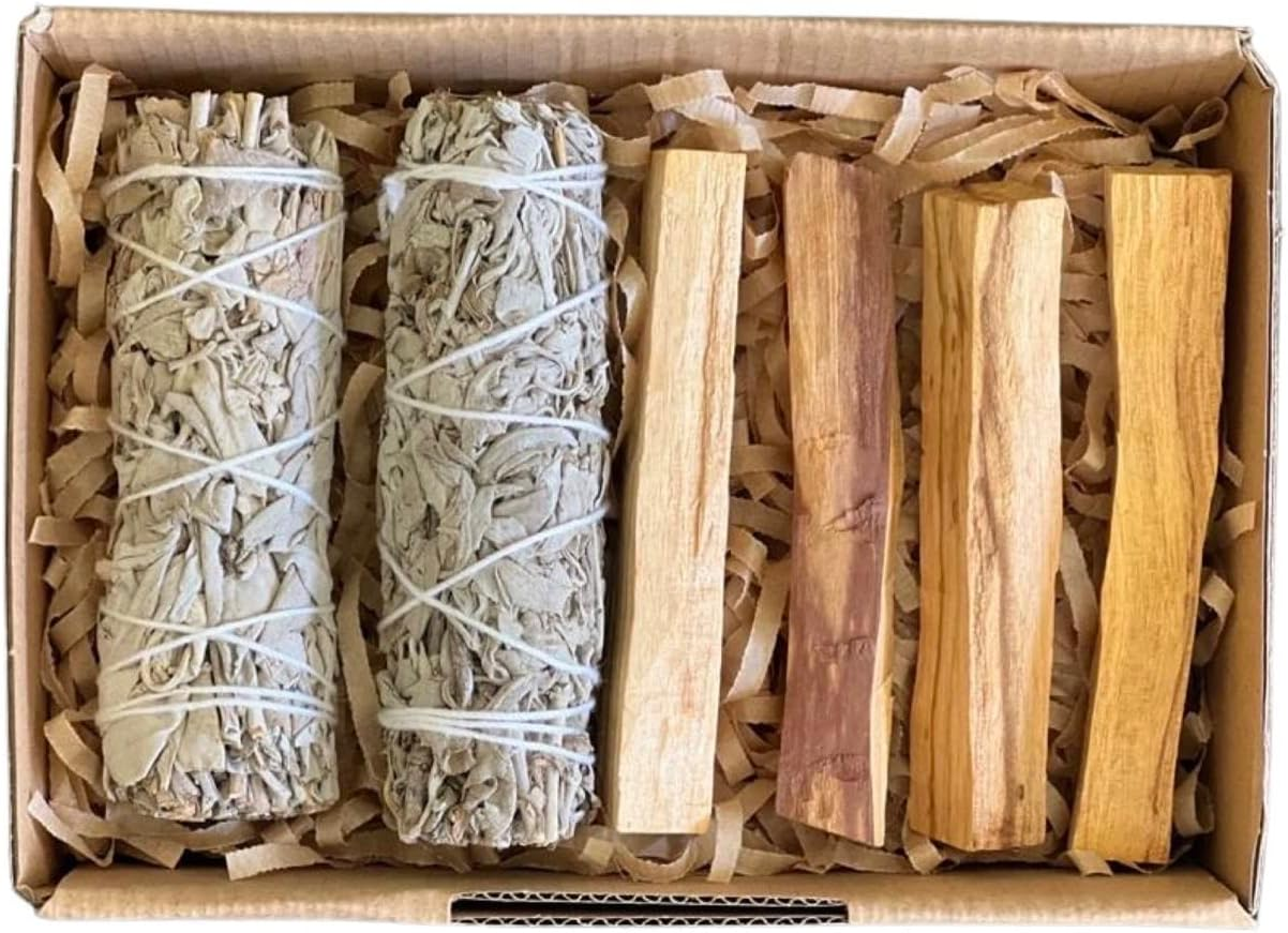 Cleansing Sage Smudge Sticks Palo Santo Wood Healing Cleanse and Purify the Energy in Your Home or Persons Peace and Calm Provides Clarity Clears Blocked Energy image number 4