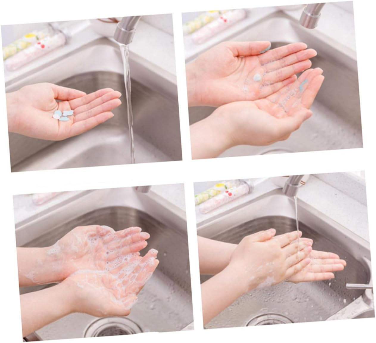 BESPORTBLE 12Pcs Soap Sheets Portable Travel Soap Flakes Disposable Paper Hand Cleaning Random Scent image number 5