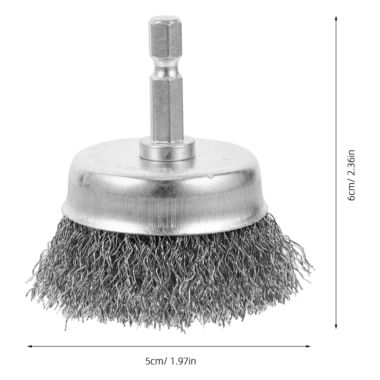 Angoily 2Pcs Hexagonal Handle Steel Wire Brush Set for Electric Drill Rust Removal and Multi-Material Cleaning Including Wood and Dishware Polishing image number 3