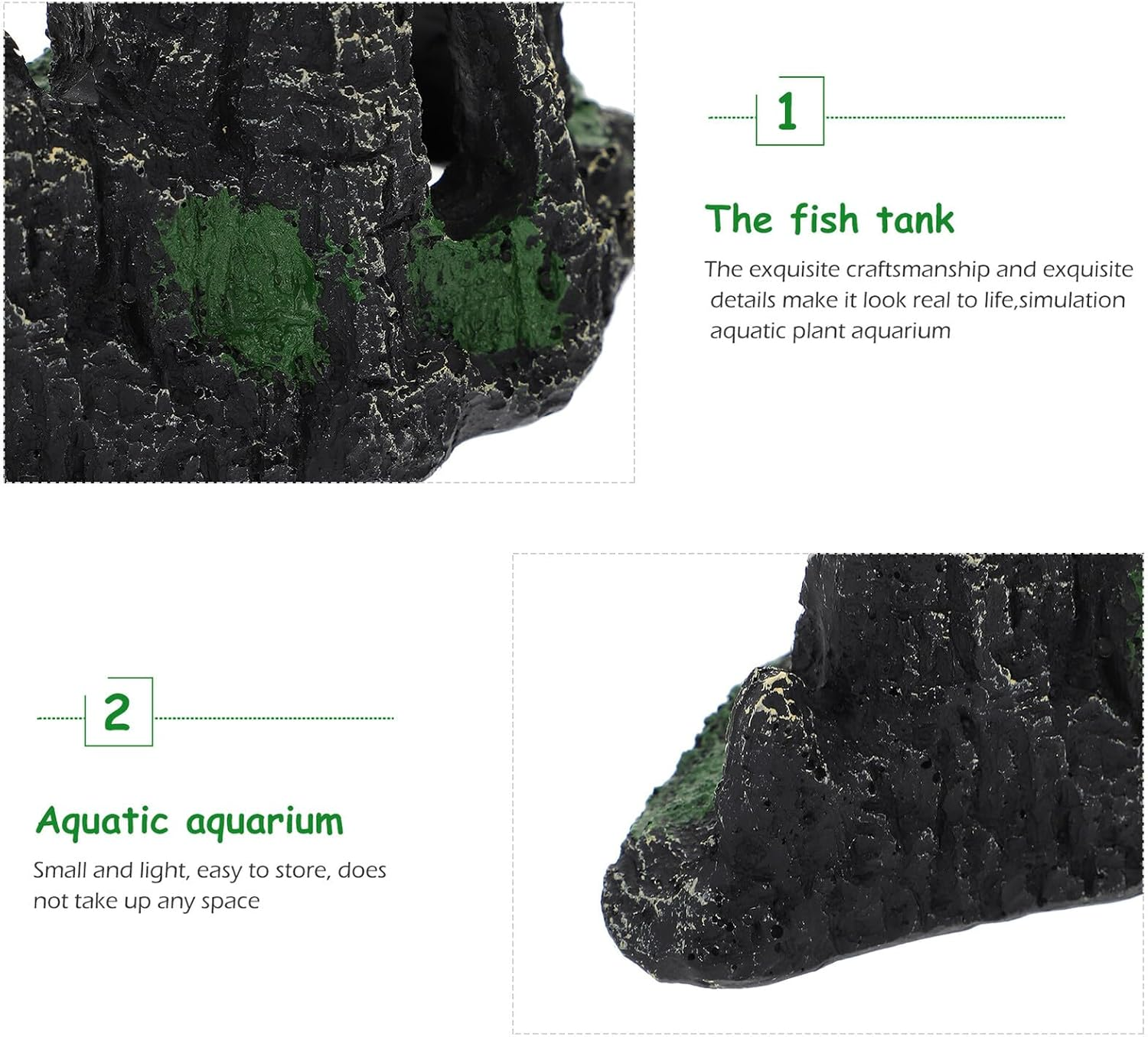 Bestonzon Artificial Hill Statue Resin Aquarium Decor Fish Tank Supply Landscape Ornament for Freshwater and Saltwater Aquatic Pets image number 2