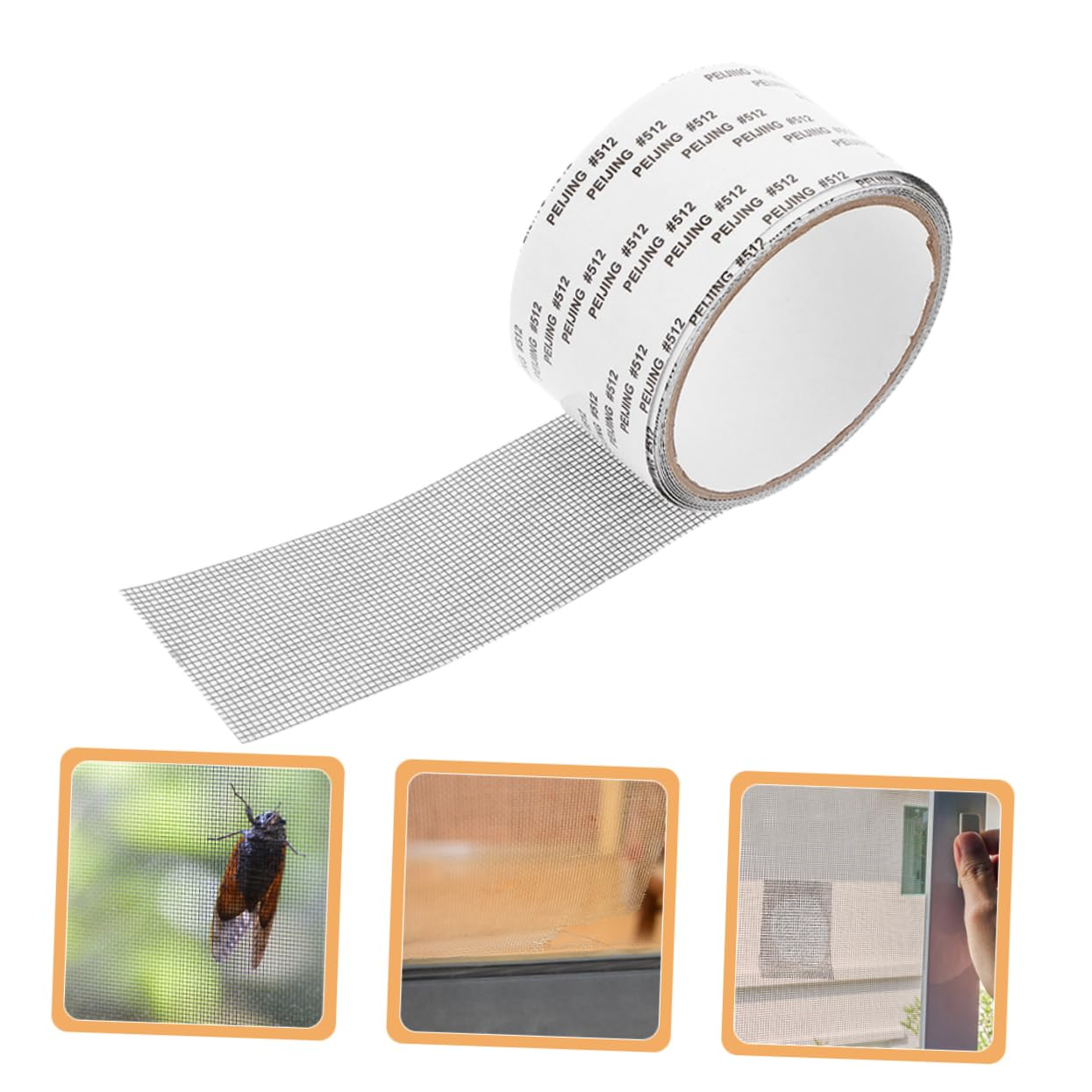 COOLHIYA Window Screen Repair Kit 4 Rolls Self-Adhesive Screen Patch Tape 5Cm X 2M Gray for Home Use and DIY Repairs of Tear Holes in Windows and Doors - Grey image number 6