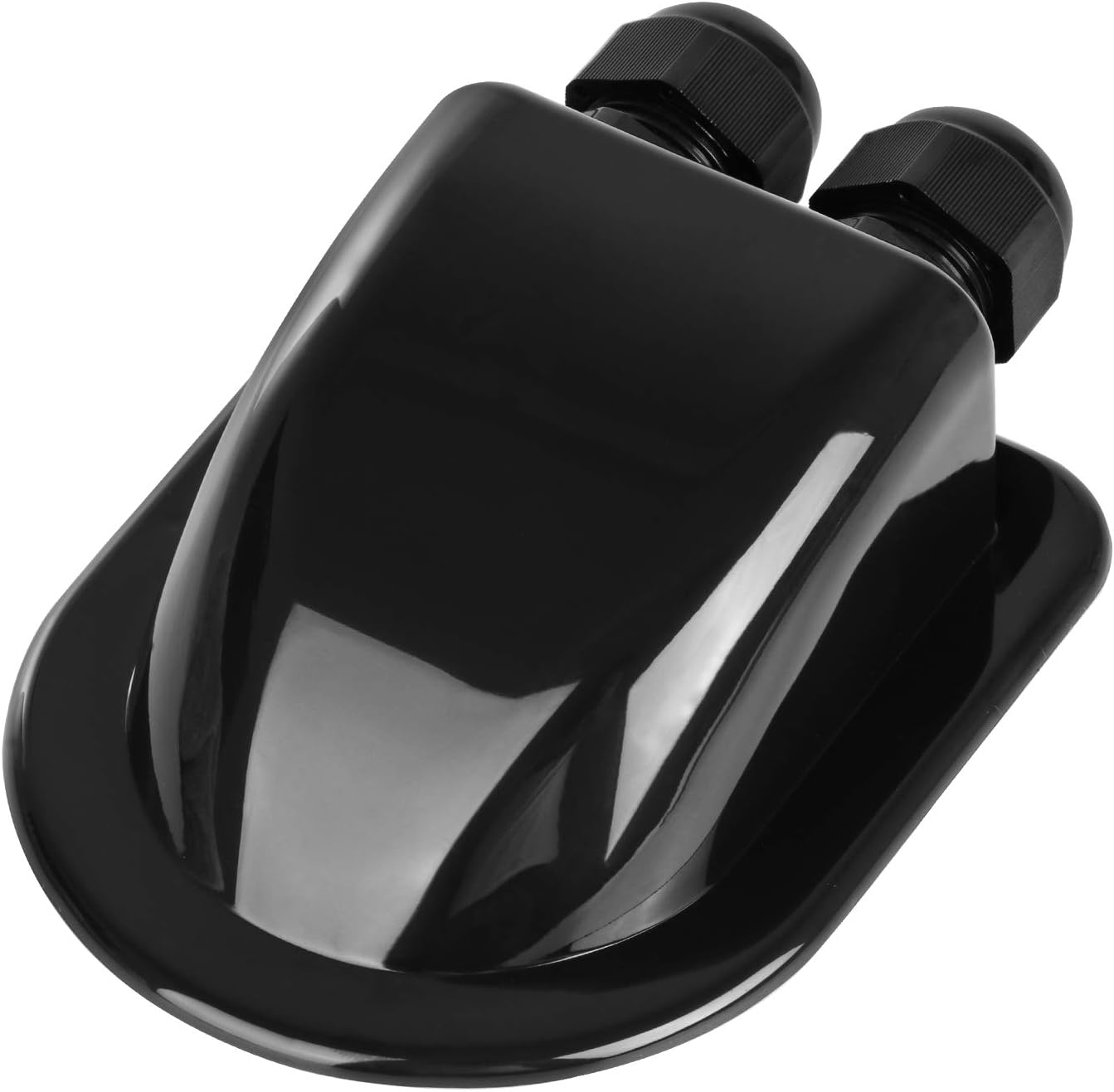 Restmo IP68 Waterproof Solar Cable Entry Gland, Weather Resistant Dual Cable Entry Housing for Solar Panels of RV, Caravan, Marine, Boat, Cabin, Black image number 2
