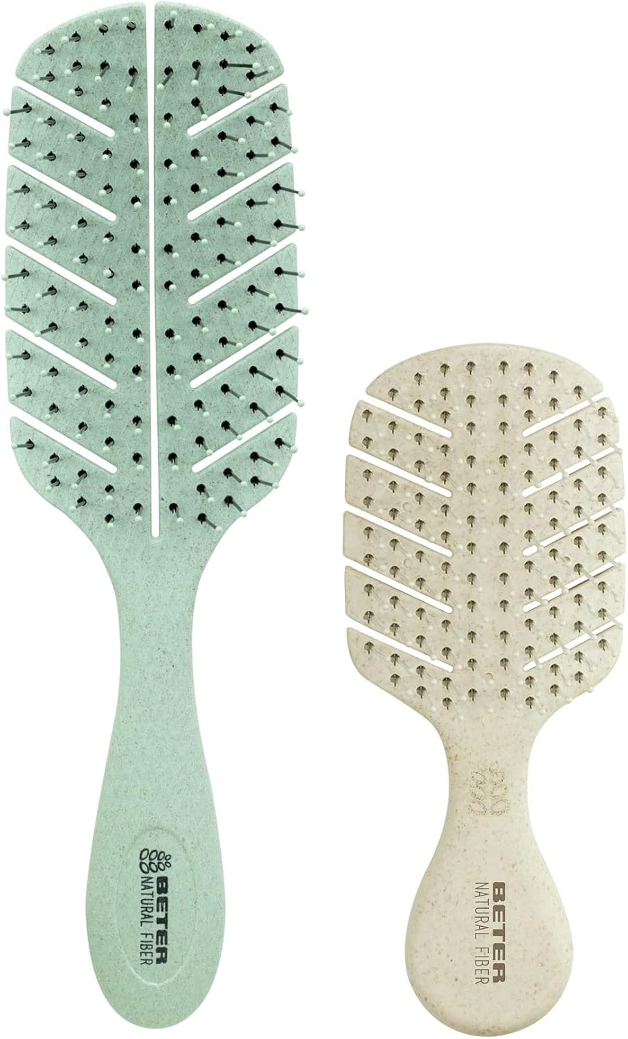 Beter - Hair Brush Set - anti Pull Brush + Mini Brush Ideal for Travel - Sustainable and Recyclable Natural Fibre image number 3