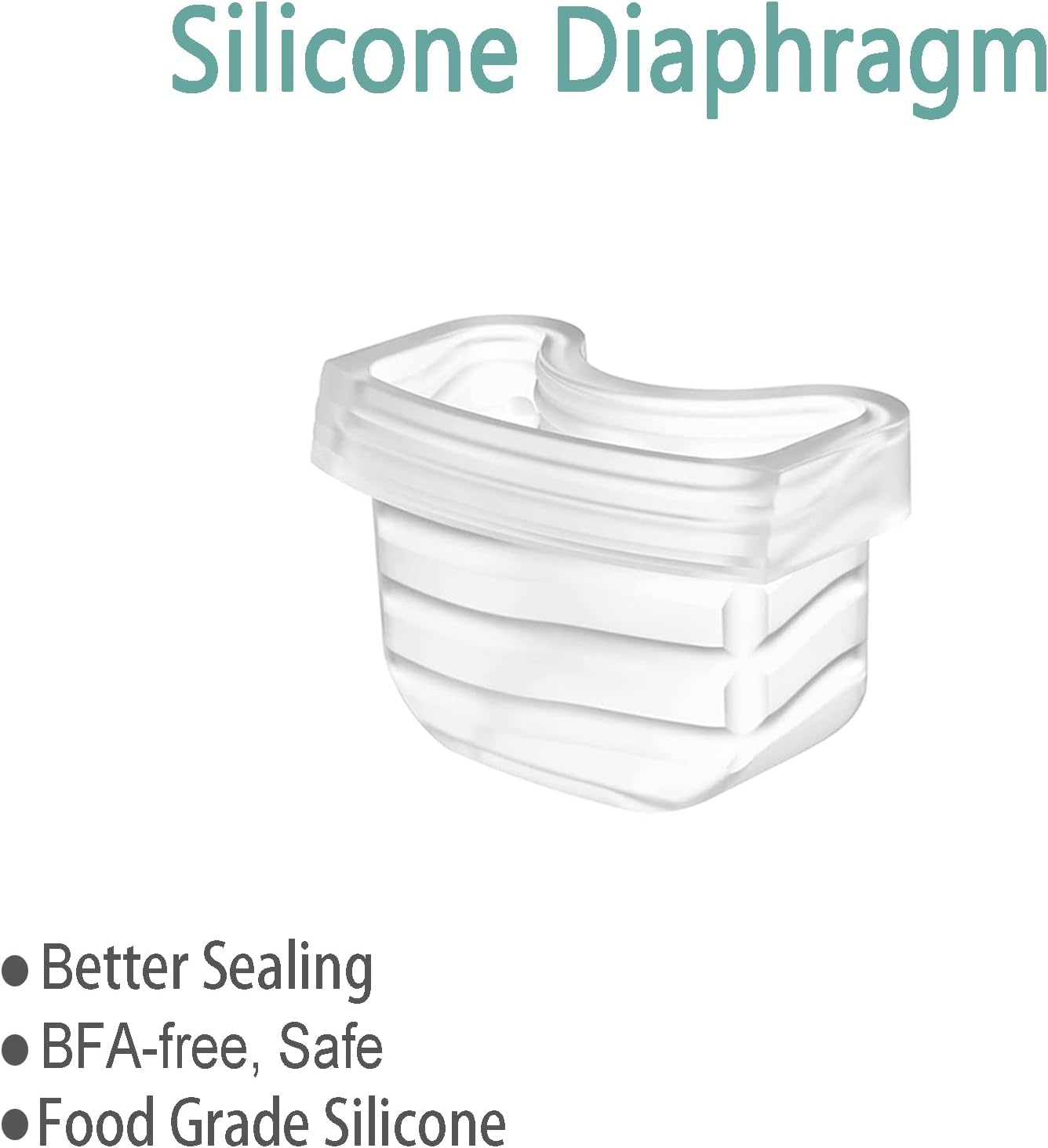 Duckbill Valve Silicone Diaphragm 6Pcs, Suitable for Mommed S21 Breast Pump, Compatiable with Missaa Mumgaroo S18/S19, Breast Pump Parts Replace Accessories image number 2