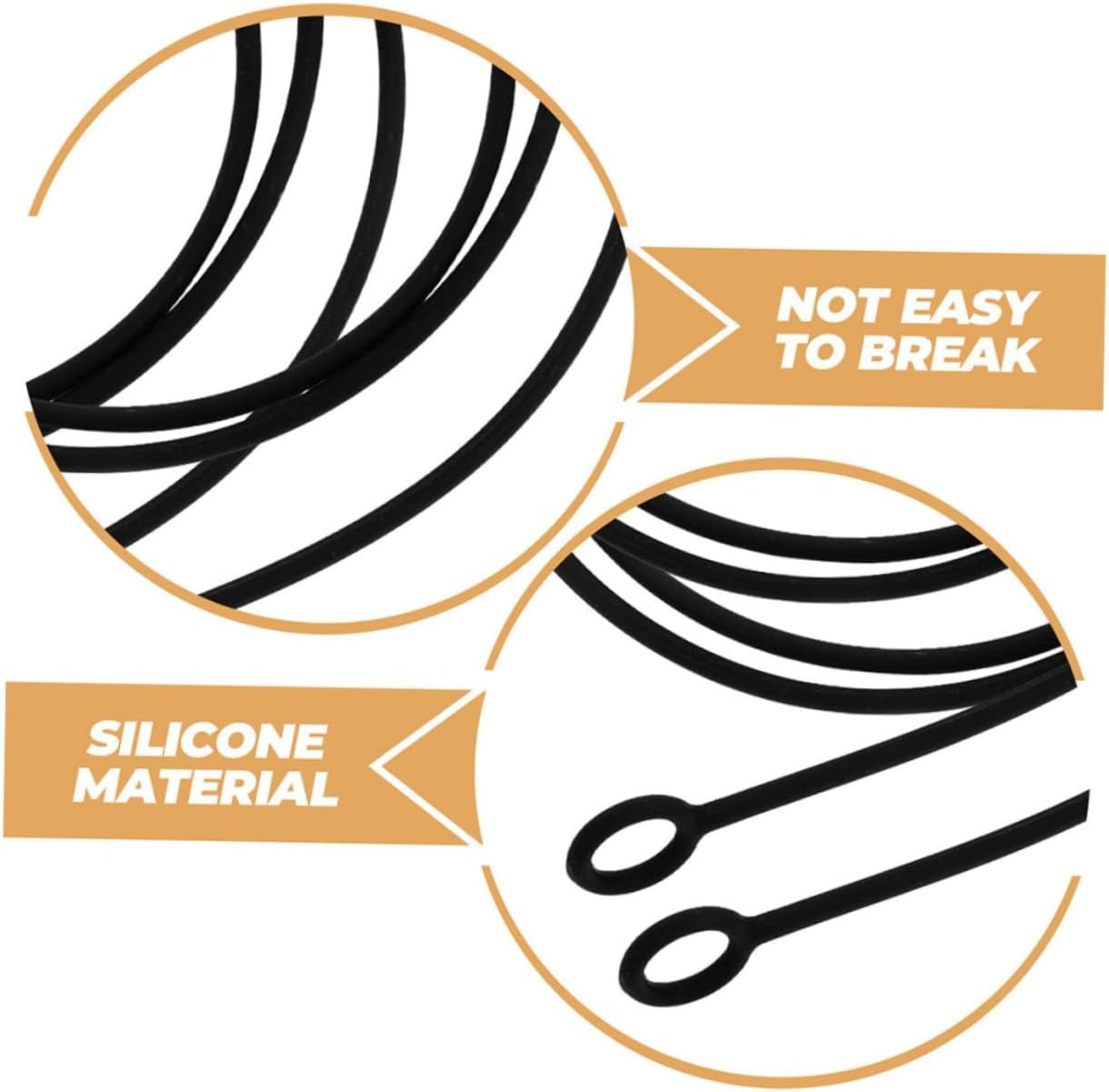 KOCKSHION Ear Plugs Lanyard Cord Detachable Silicone Earbud Replacement Strap Lightweight Small Black for Sports and Travel Use image number 1