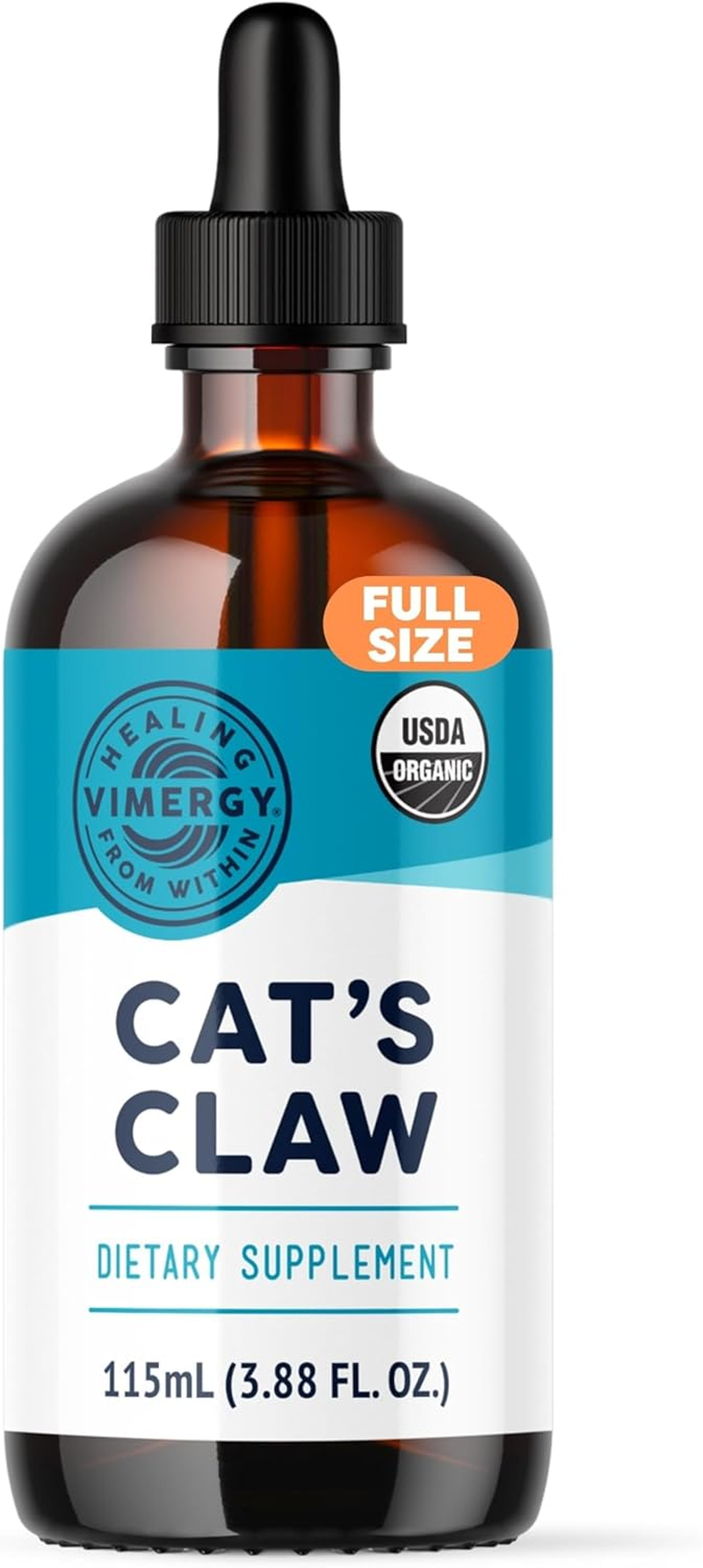 Vimergy USDA Organic Cat&rsquo;S Claw Extract, 57 Servings &ndash; Alcohol Free Cat&rsquo;S Claw Tincture - Supports a Healthy Immune System - Gluten-Free, Non-Gmo, Kosher, Vegan & Paleo Friendly (115 Ml)