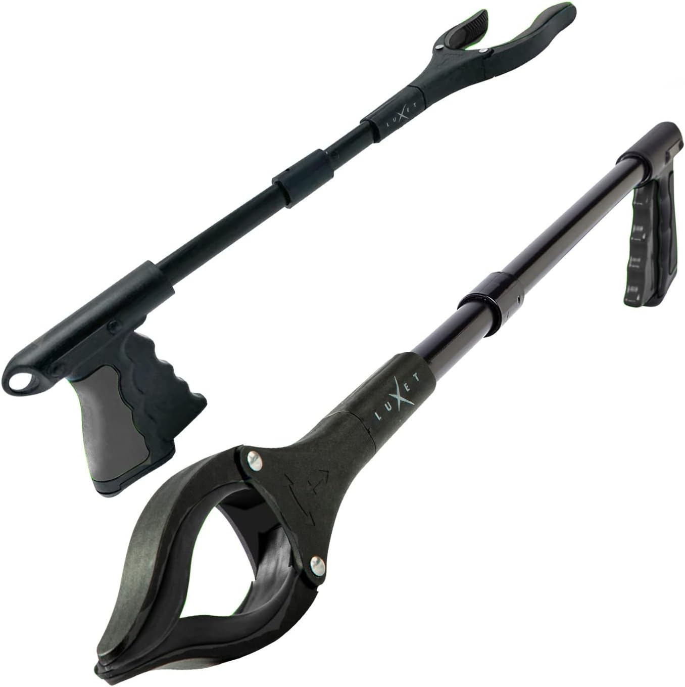 Grabber Tool 19" Aluminum Magnetic Claw, Rotating Lightweight Foldable Reacher Grabber Pickup Tool, Gripper Grabbers for Elderly Grab It Reaching Tool Trash Picker Grabber, Black, by Luxet image number 1