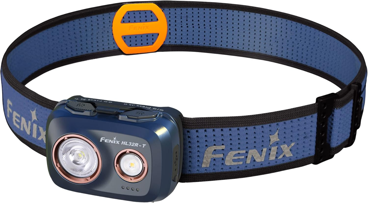 Fenix HL32R-T Rechargeable Headlamp - Lightweight 800 Lumen USB-C Headlight - Sport Headband LED Light - Rainproof & Dustproof Headlight - Torch for Trail Running, Mountaineering, Trekking (Dark Blue)