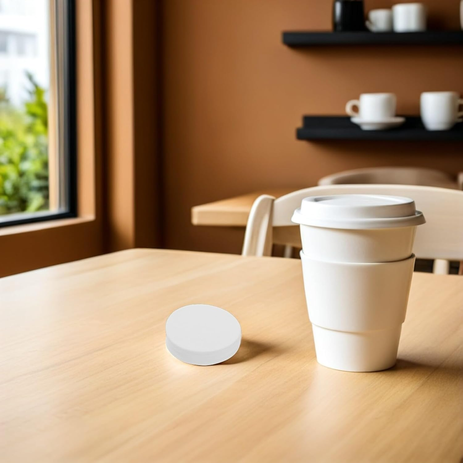 GARVALON 600Pcs Disposable White round Coffee Filter Papers for Espresso Machines Precise Filtration and Consistent Extraction Fit for Home and Office Brewing image number 3