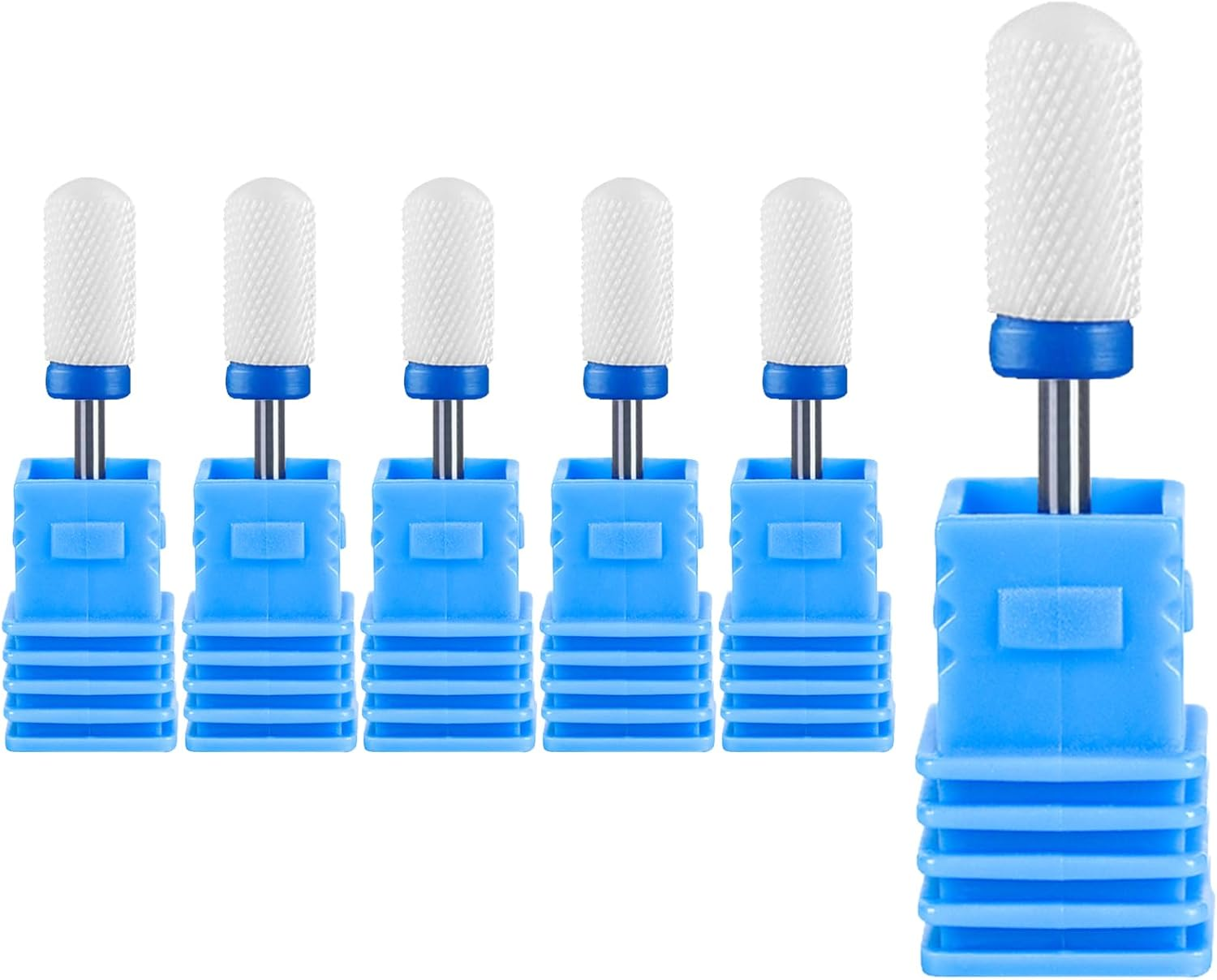 Rolabling round Head Ceramic Nail Drill Bit for Electric Nail Drill Manicure Machine Accessories Tool (5PCS Medium) image number 3