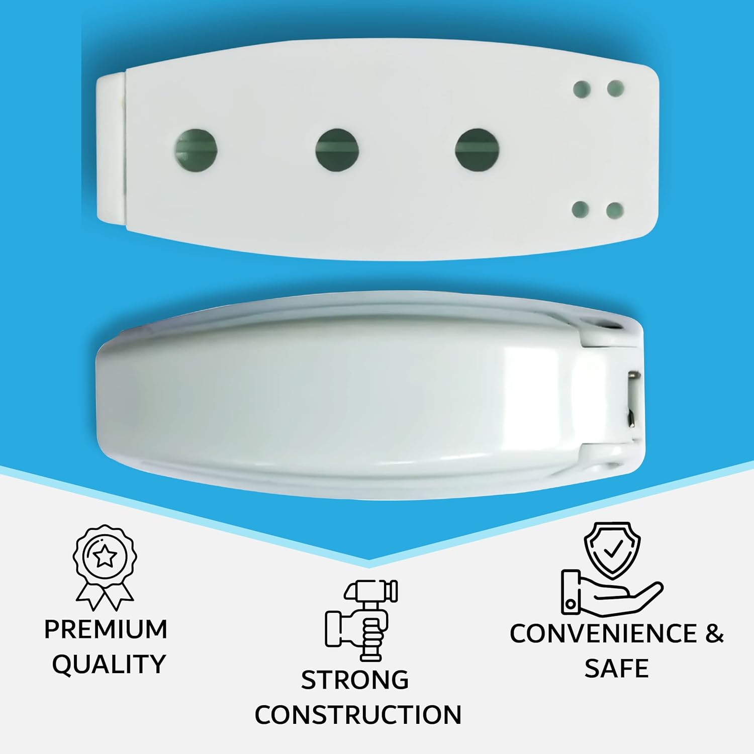 NU-SET | 4RV013 RV Baggage Door Catch | 4 Pack | RV Accessories & Door Hardware (White) image number 2