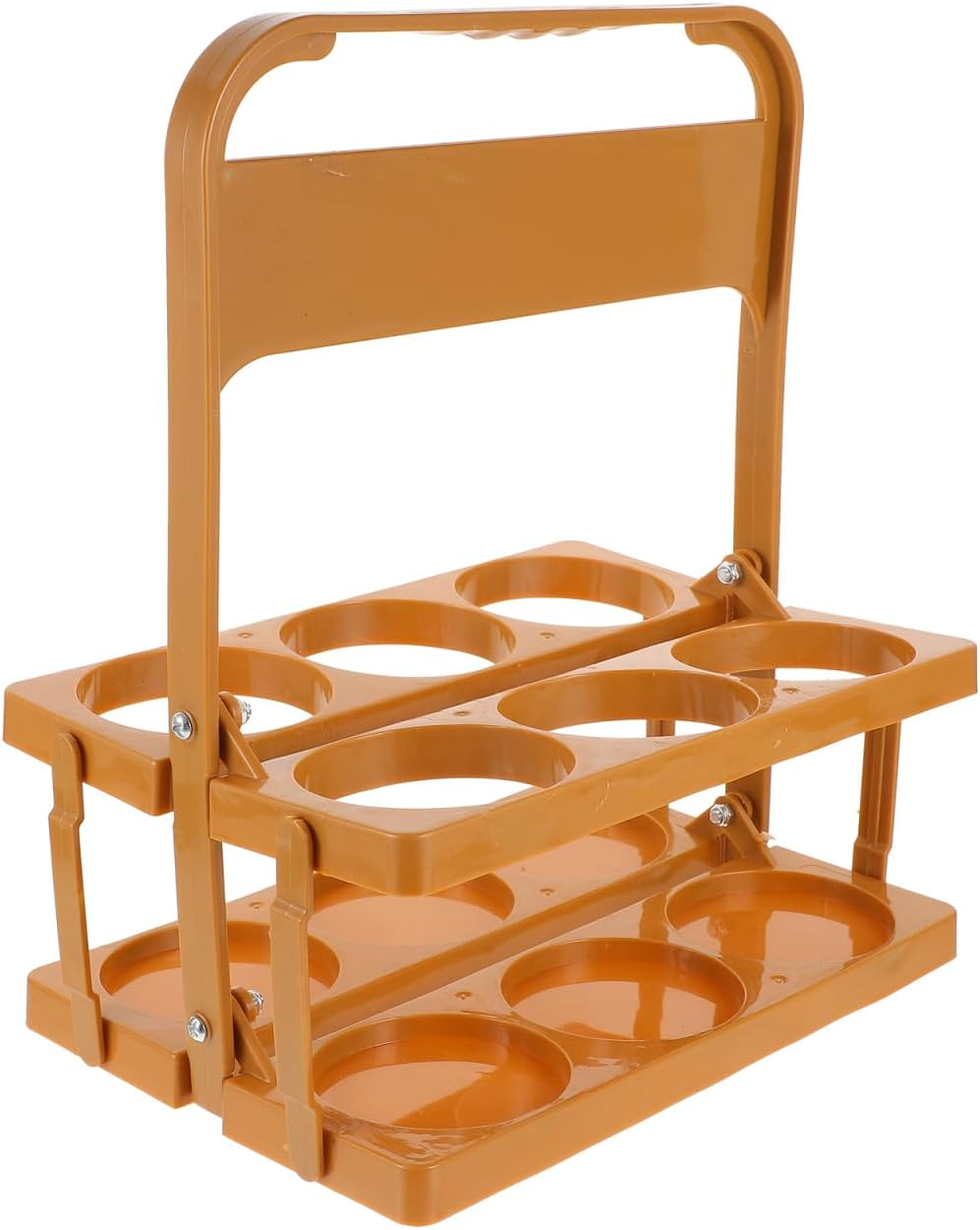 Ciieeo Portable Coffee Color Drink Carrier with Handle, Foldable 6-Bottle Holder for Athletes, Picnics, Barbecues, and Outdoor Activities image number 5