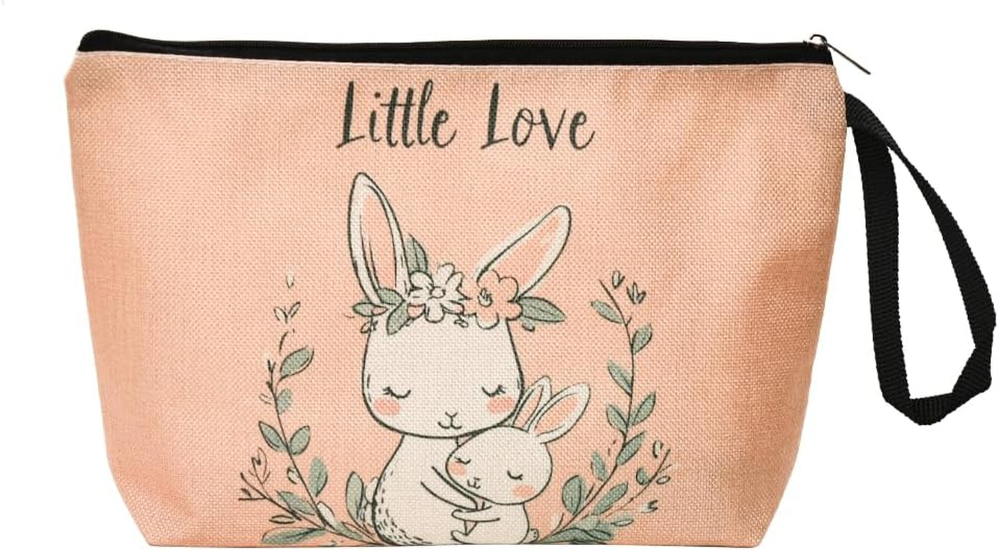 Mothers Day Gifts for Mom Daughter Bunny Makeup Bag Easter Cosmetic Bags for Women