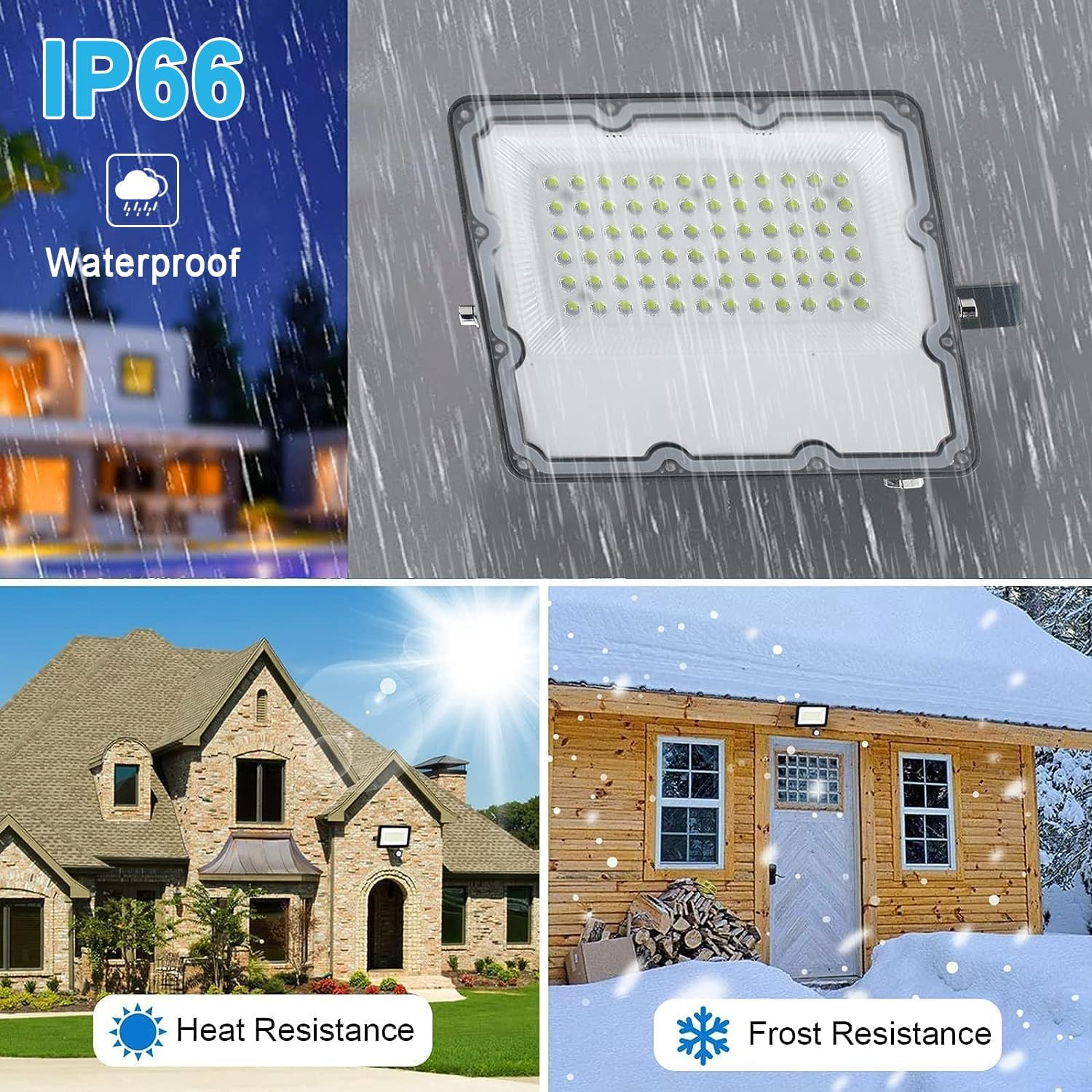 LED Flood Light Outdoor 100W, CREATESTAR LED Floodlights 6500K Daylight White Security Lights IP66 Waterproof Led Spot Light Work Light for Yard, Garage, Garden, Park, Playground, Parking Lot image number 4